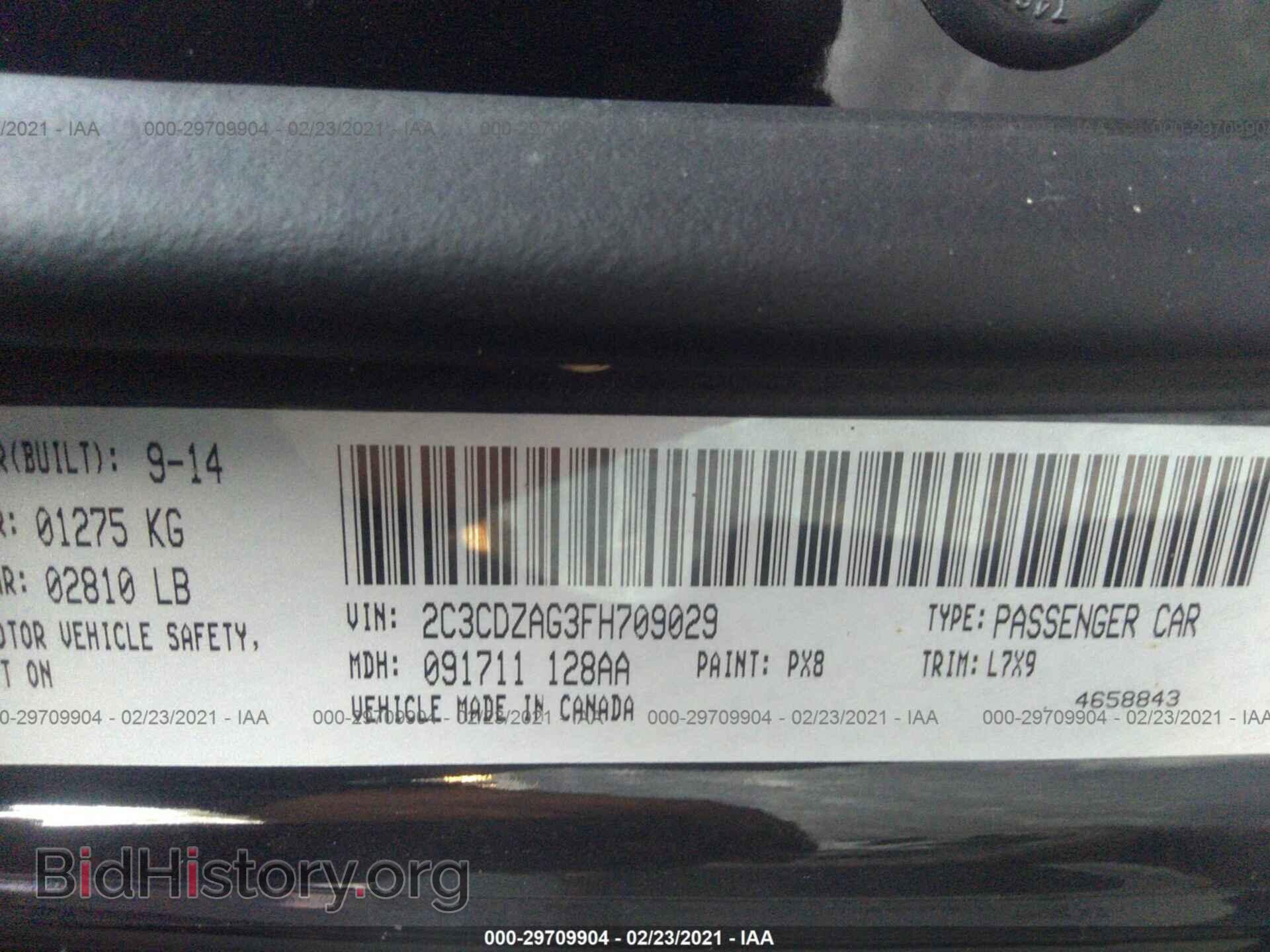 2015 DODGE CHALLENGER - VIN: 2C3CDZAG3FH709029 - Photo 9