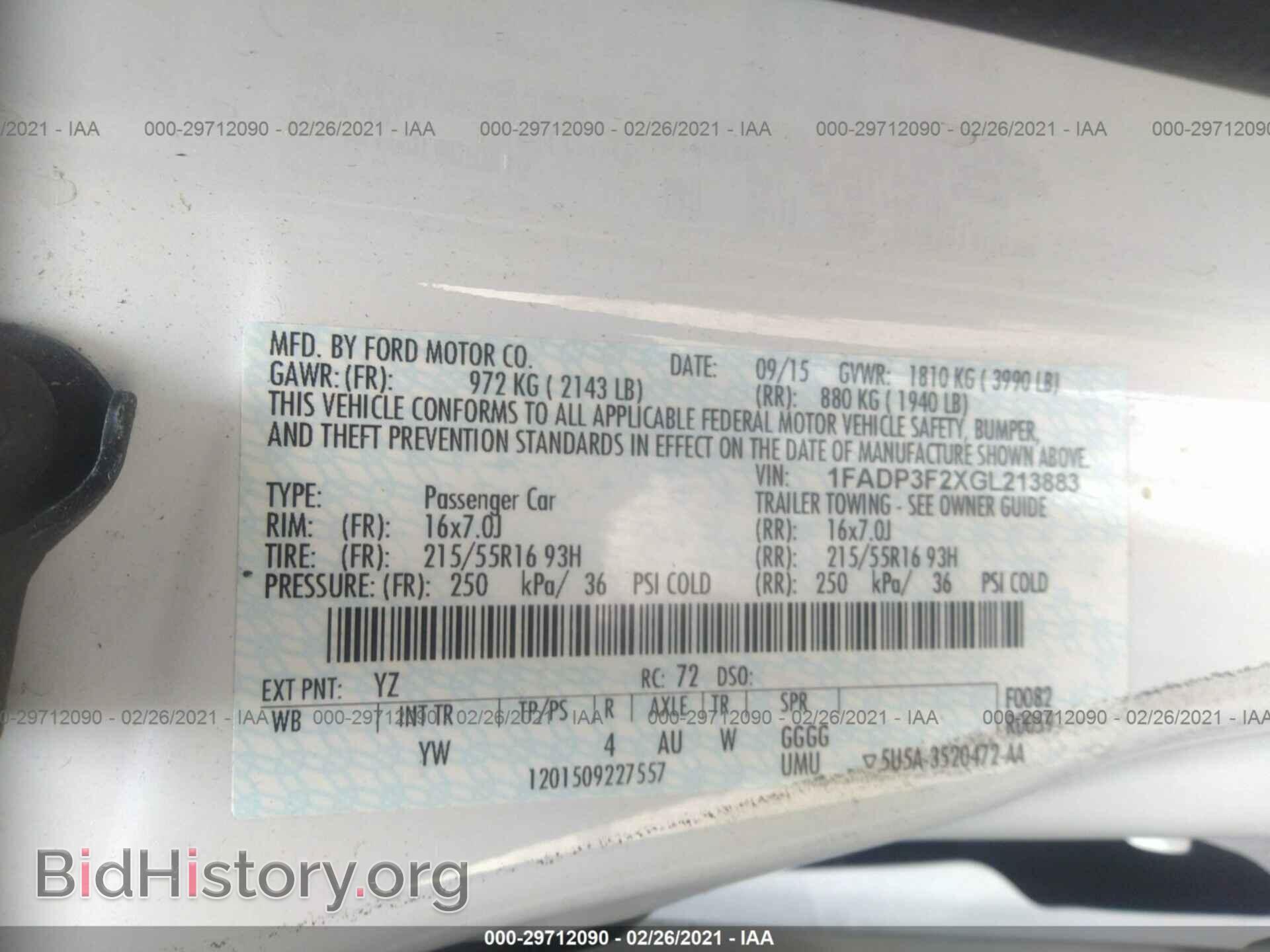 2016 FORD FOCUS - VIN: 1FADP3F2XGL213883 - Фото 9