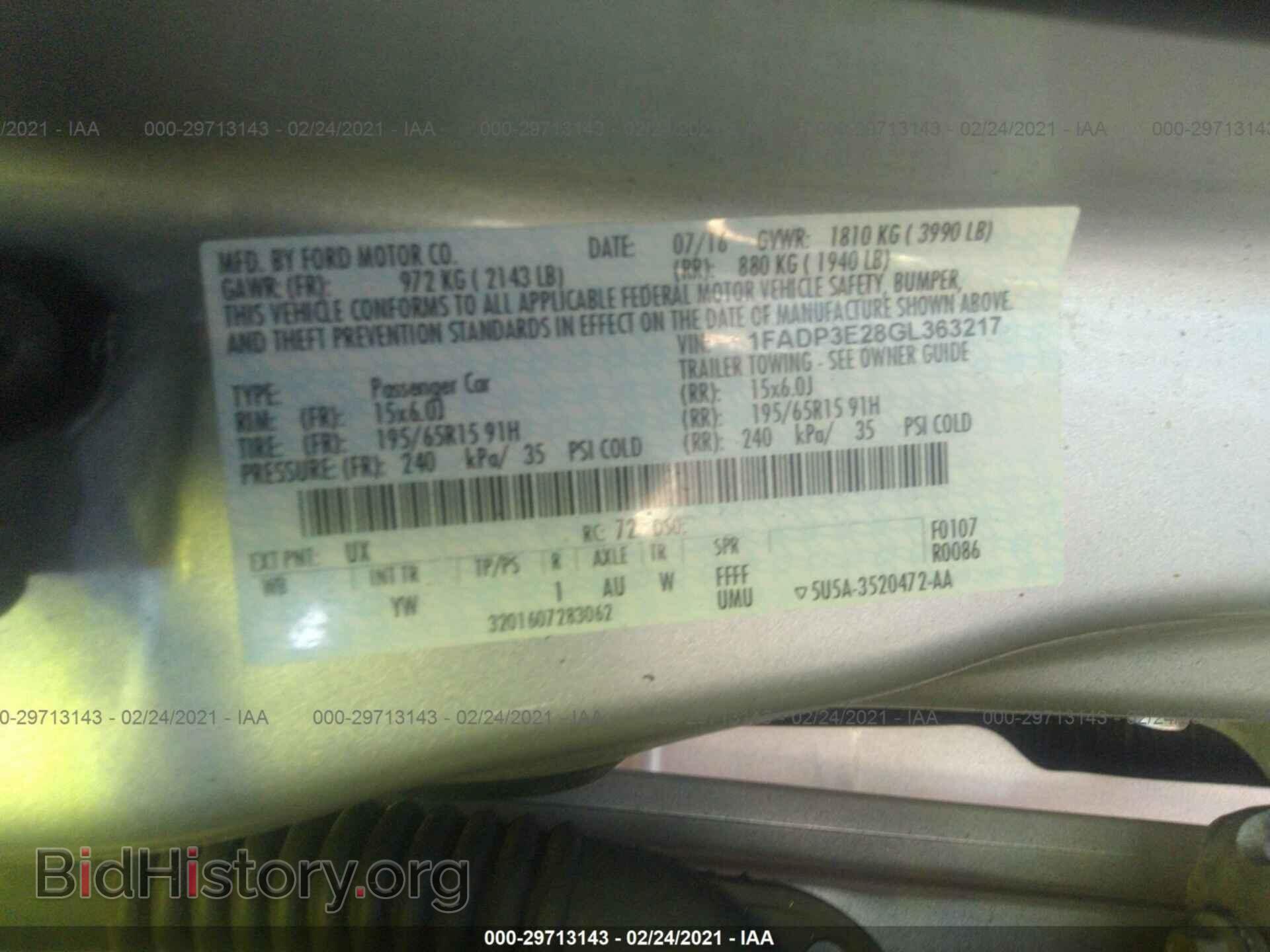 2016 FORD FOCUS - VIN: 1FADP3E28GL363217 - Фото 9