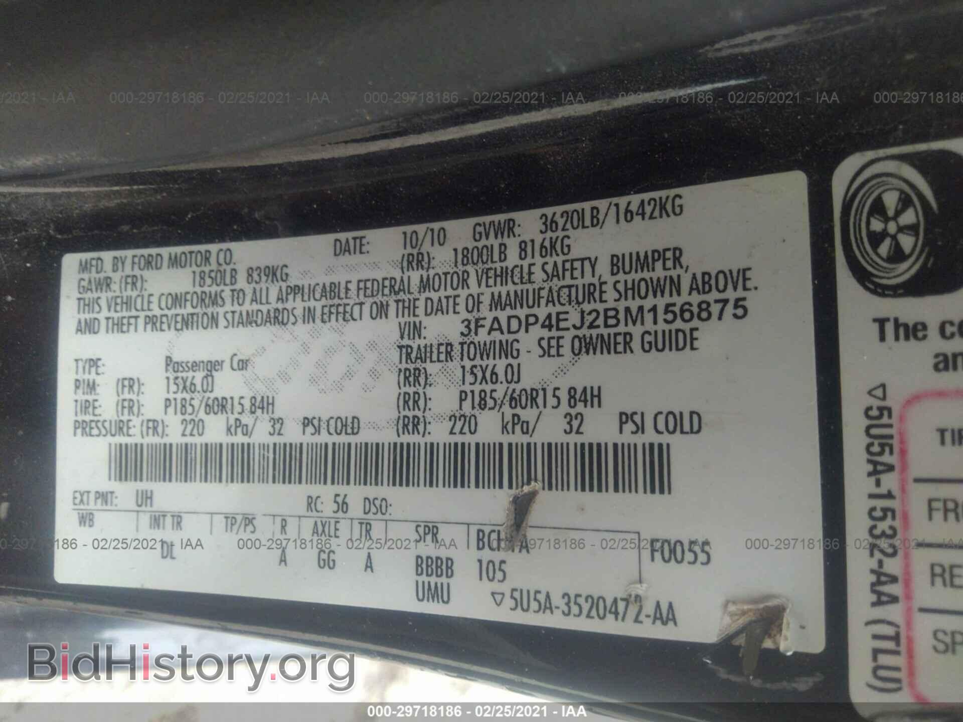 2011 FORD FIESTA - VIN: 3FADP4EJ2BM156875 - Фото 9