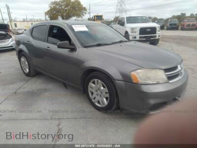 2012 Dodge AVENGER SE, gray — VIN 1C3CDZAB9CN128710, IAAI