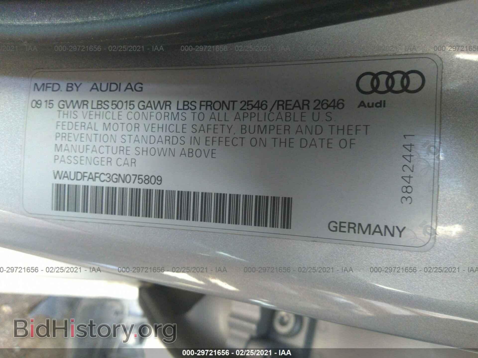 2016 AUDI A6 - VIN: WAUDFAFC3GN075809 - Фото 9