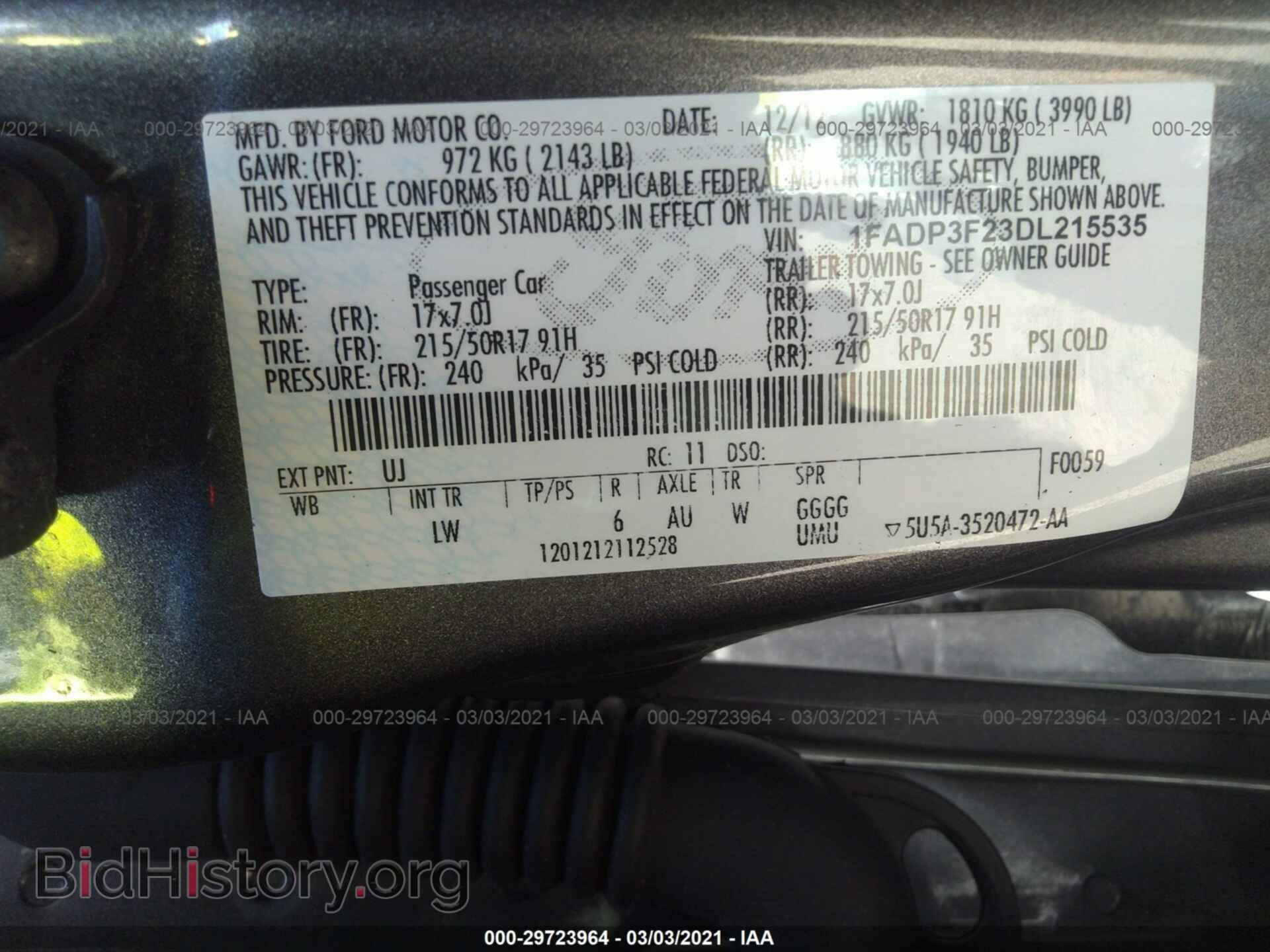 2013 FORD FOCUS - VIN: 1FADP3F23DL215535 - Photo 9