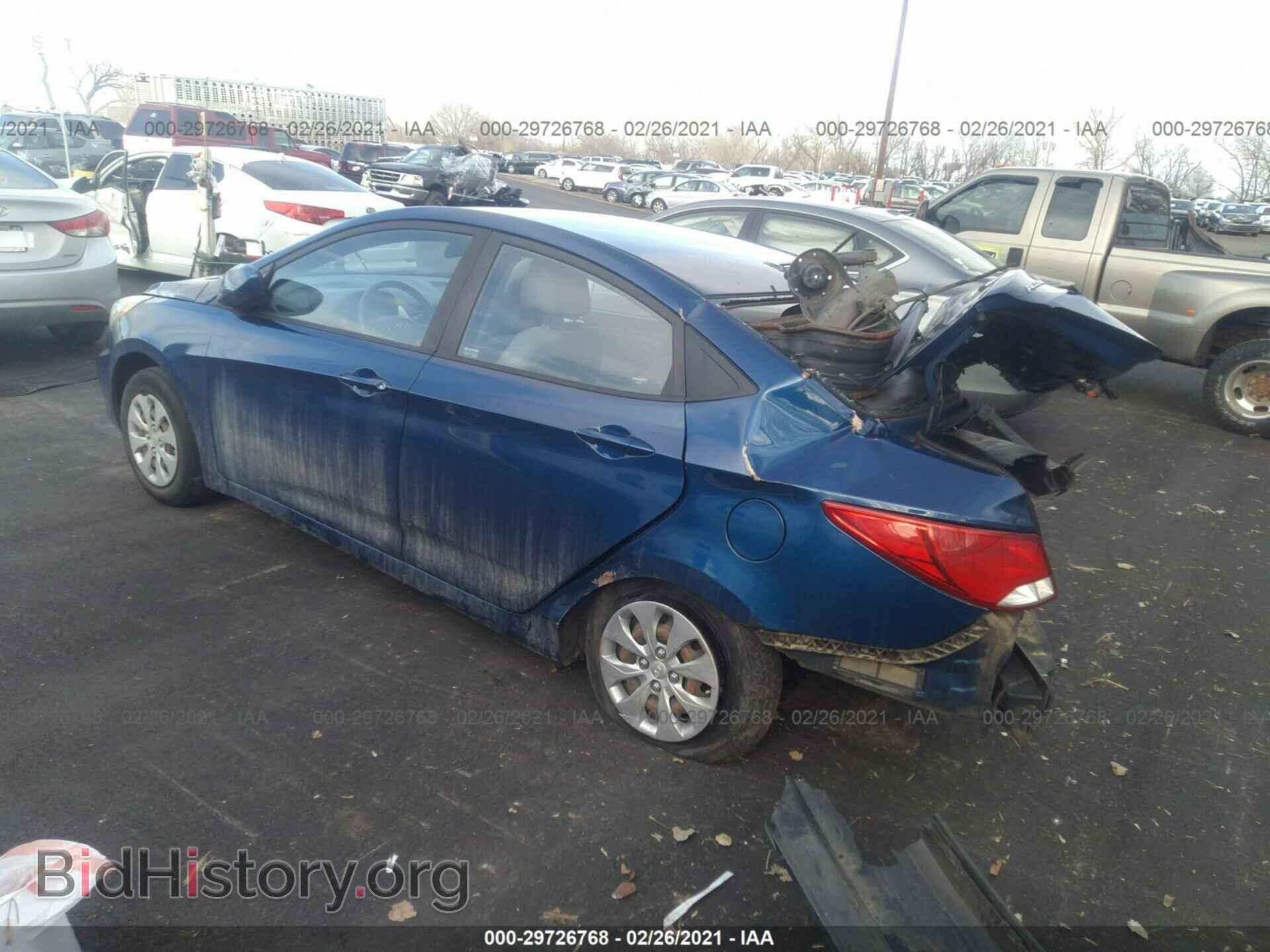 2016 HYUNDAI ACCENT - VIN: KMHCT4AE0GU106582 - Фото 3
