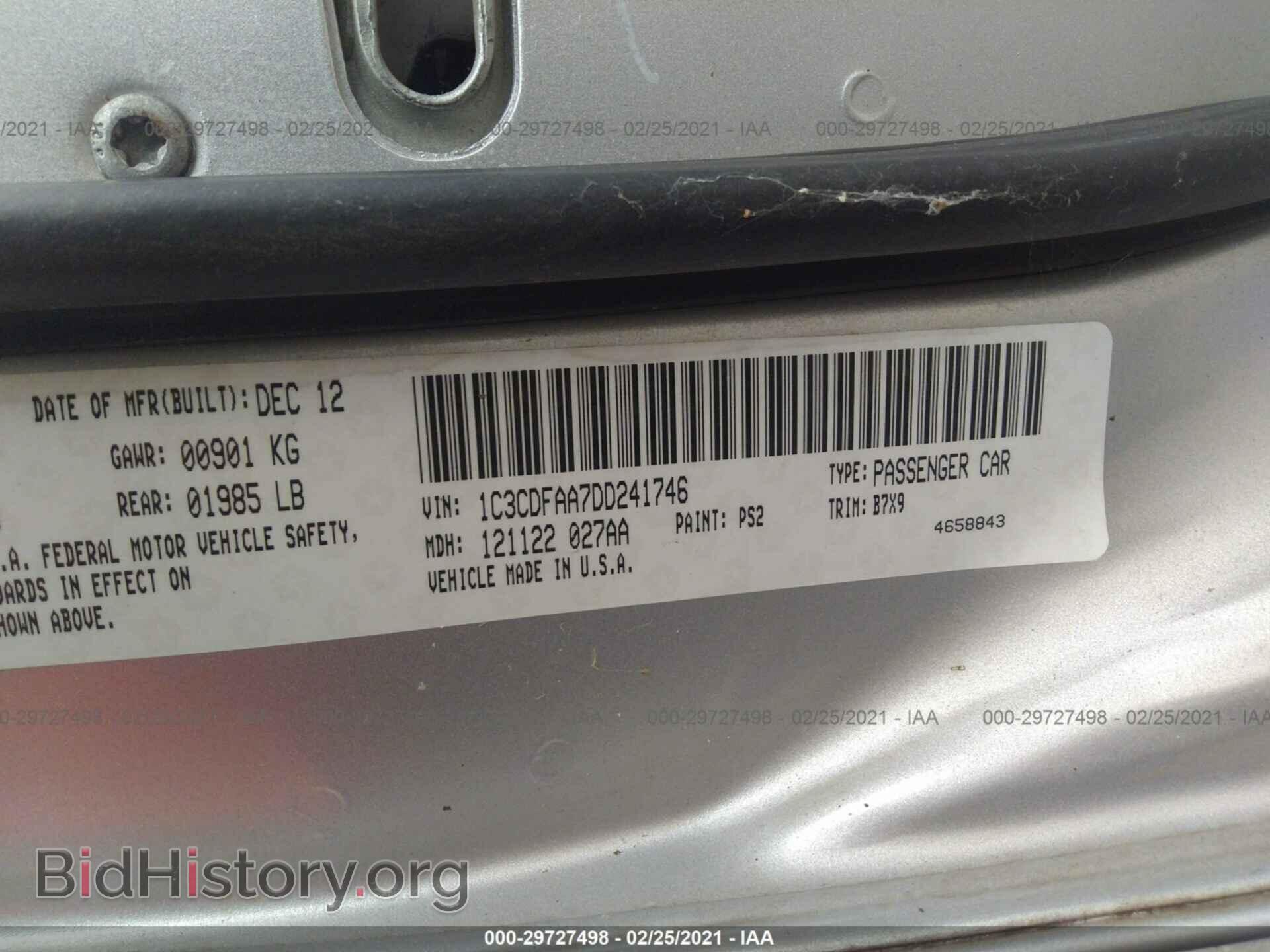 2013 DODGE DART - VIN: 1C3CDFAA7DD241746 - Фото 9