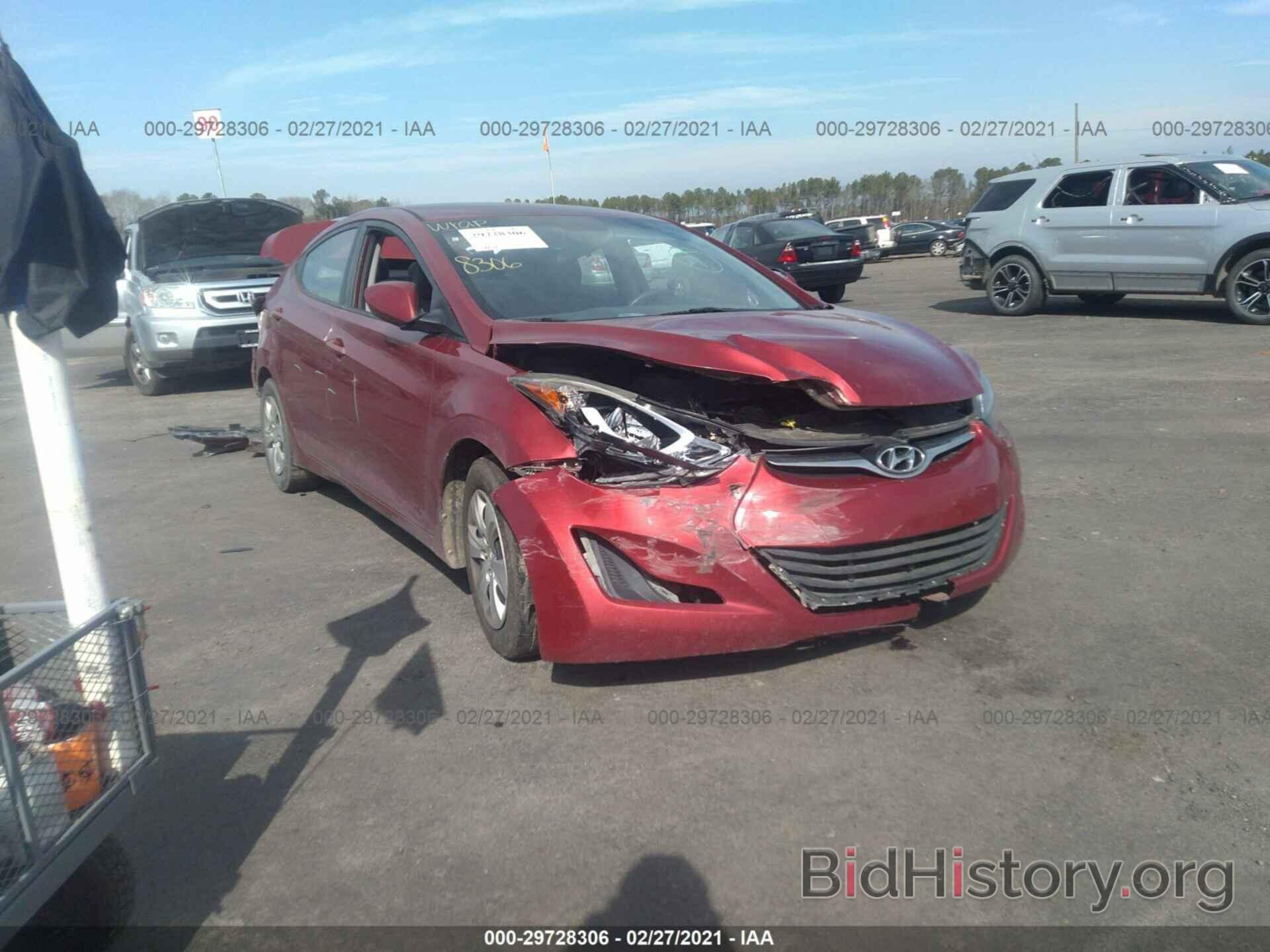 Фотография 5NPDH4AE6GH713414 - HYUNDAI ELANTRA 2016