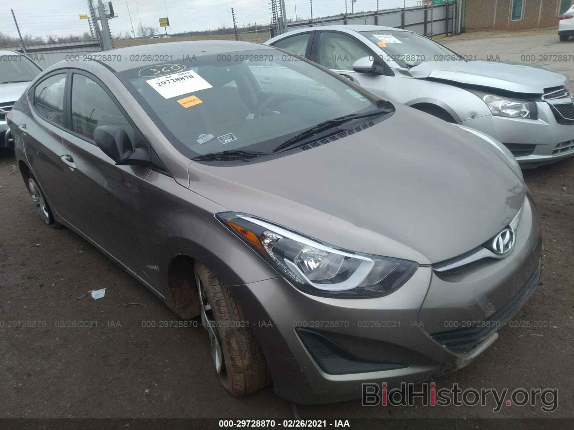 Photo 5NPDH4AE1GH669368 - HYUNDAI ELANTRA 2016