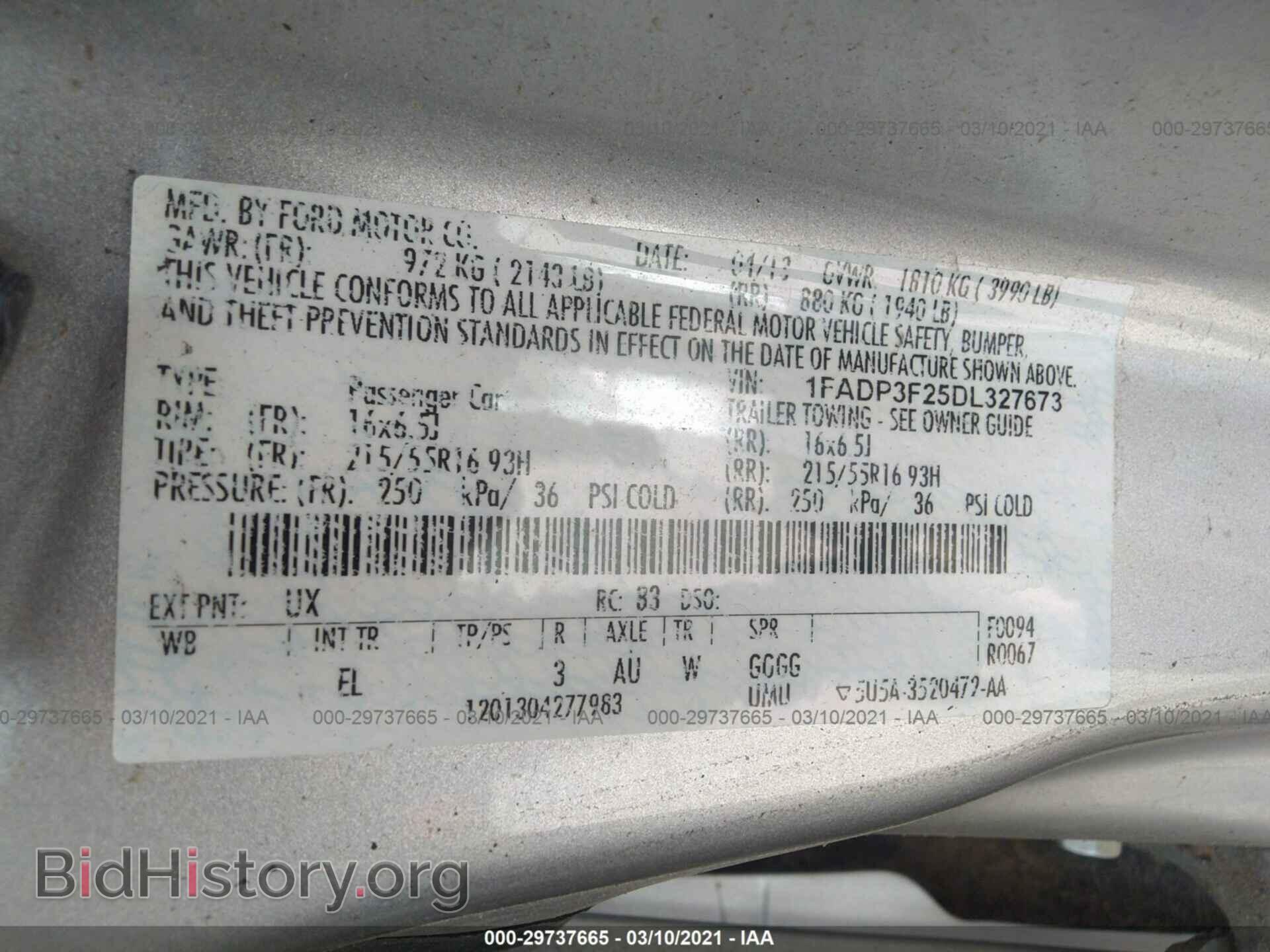 2013 FORD FOCUS - VIN: 1FADP3F25DL327673 - Photo 9