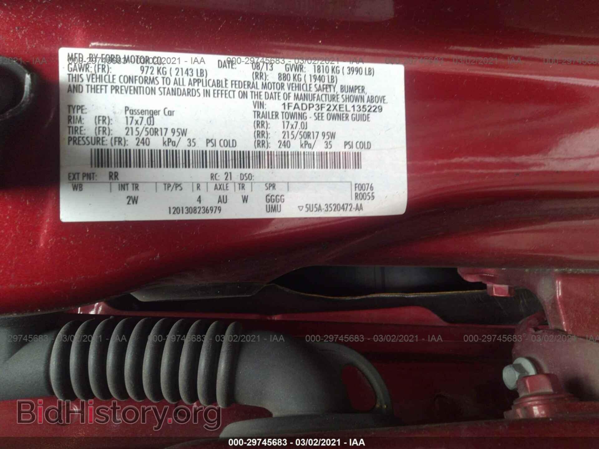 2014 FORD FOCUS - VIN: 1FADP3F2XEL135229 - Фото 9