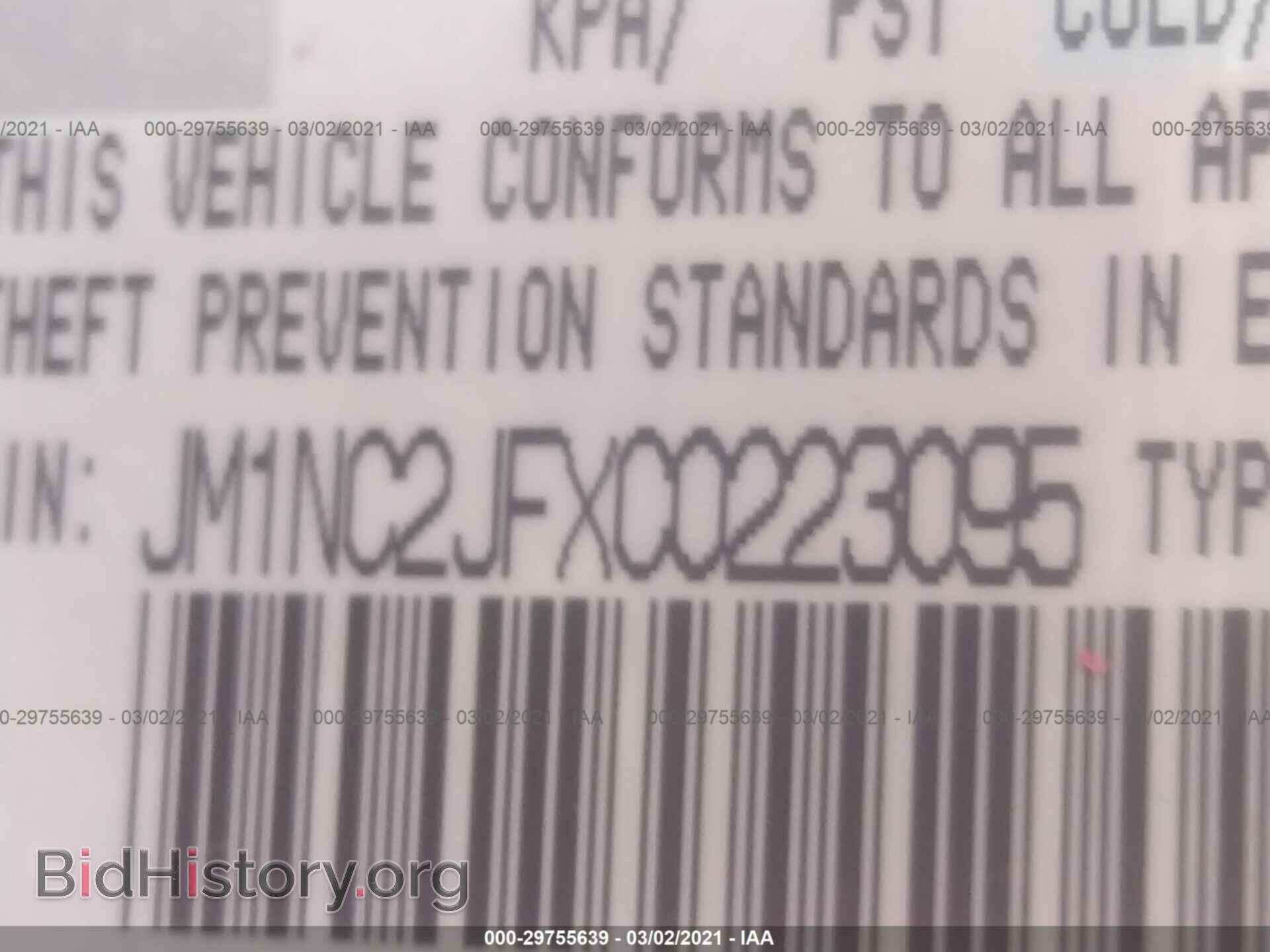 2012 MAZDA MX-5 MIATA - VIN: JM1NC2JFXC0223095 - Фото 9