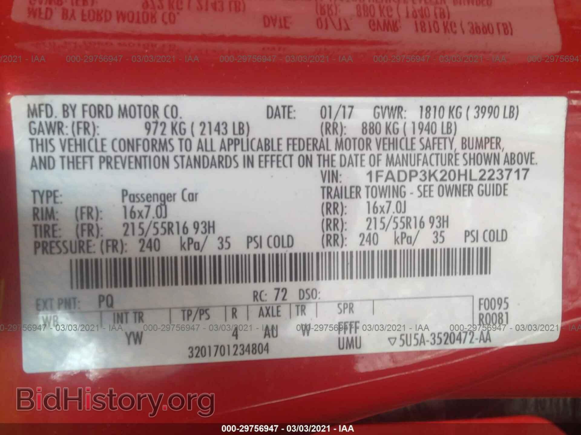 2017 FORD FOCUS - VIN: 1FADP3K20HL223717 - Photo 9