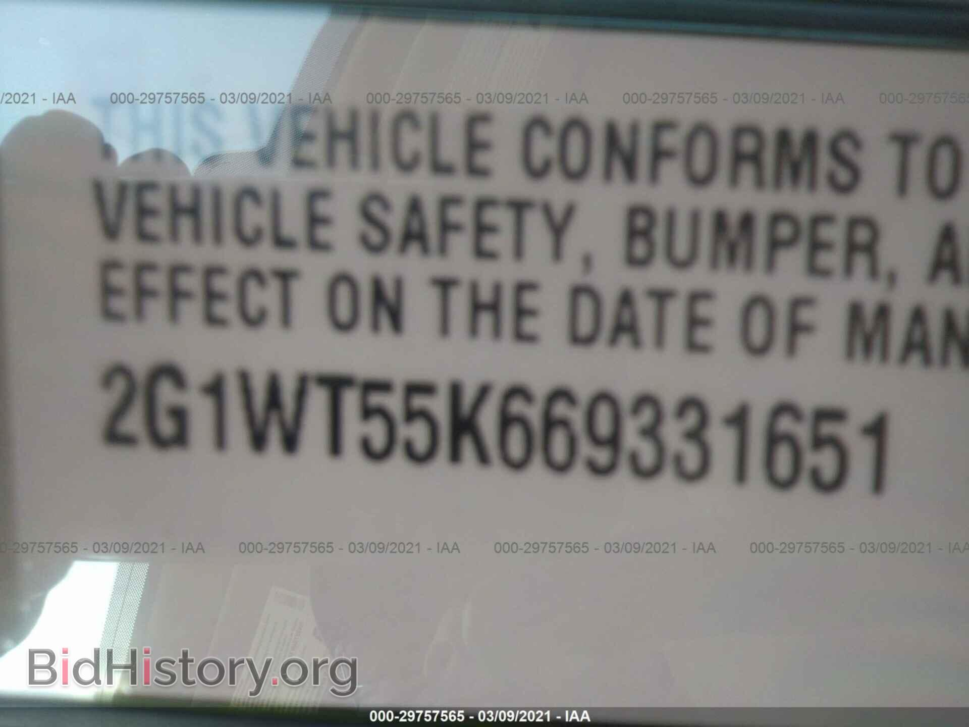 2006 CHEVROLET IMPALA - VIN: 2G1WT55K669331651 - Фото 9
