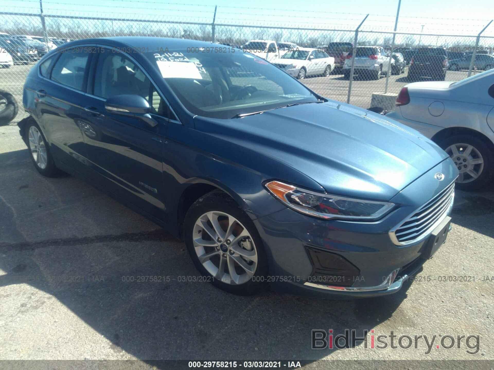 Фотография 3FA6P0MU5KR239880 - FORD FUSION HYBRID 2019