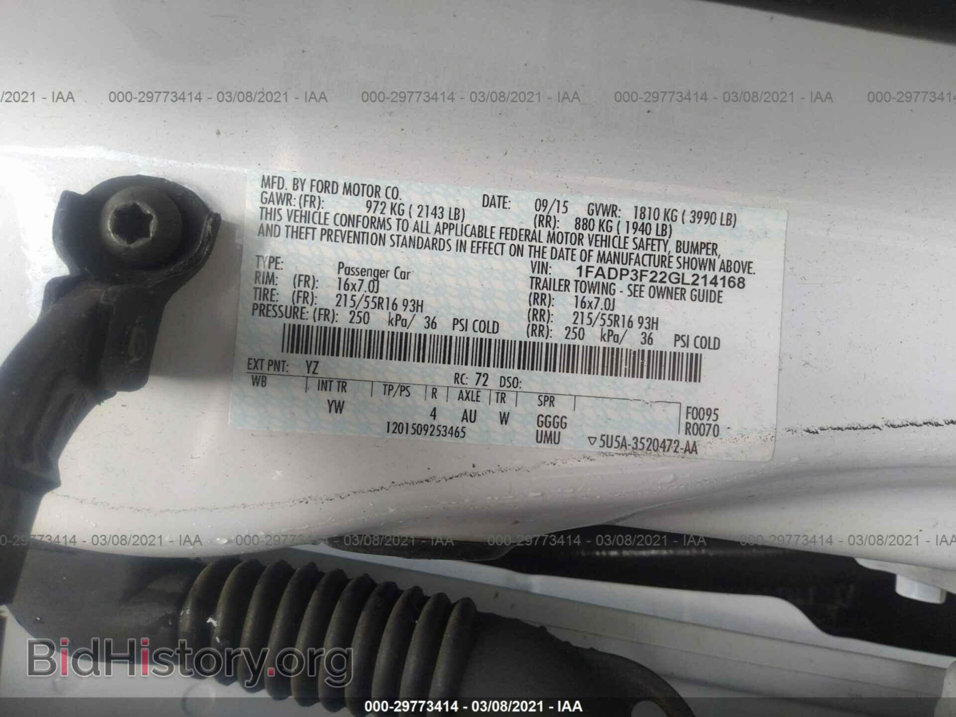 2016 FORD FOCUS - VIN: 1FADP3F22GL214168 - Photo 9