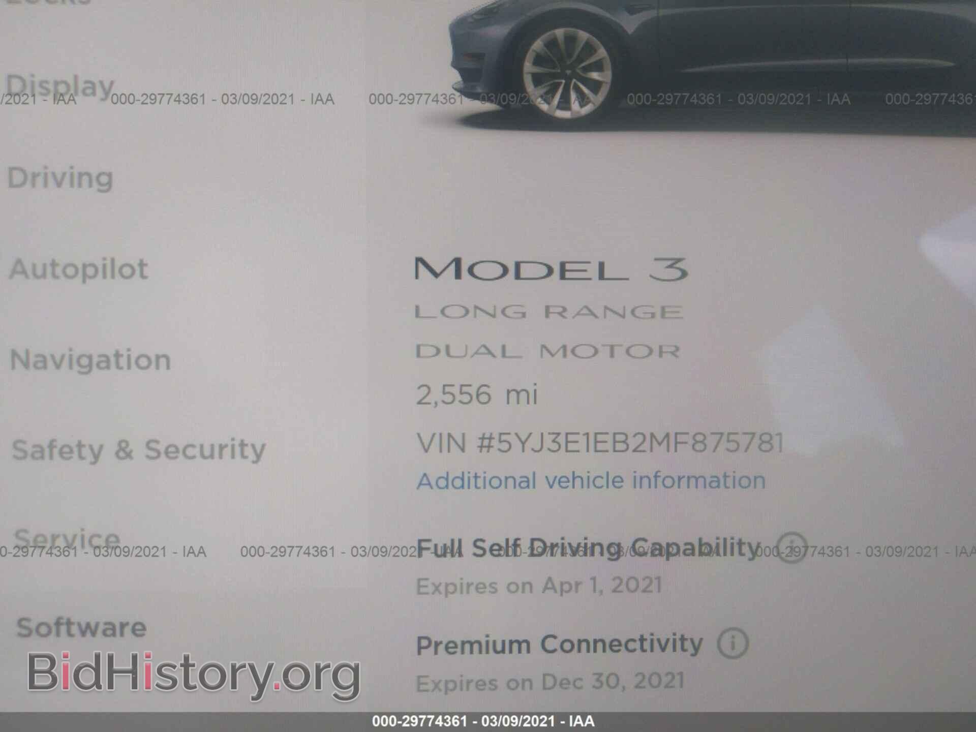 2021 TESLA MODEL 3 - VIN: 5YJ3E1EB2MF875781 - Photo 7