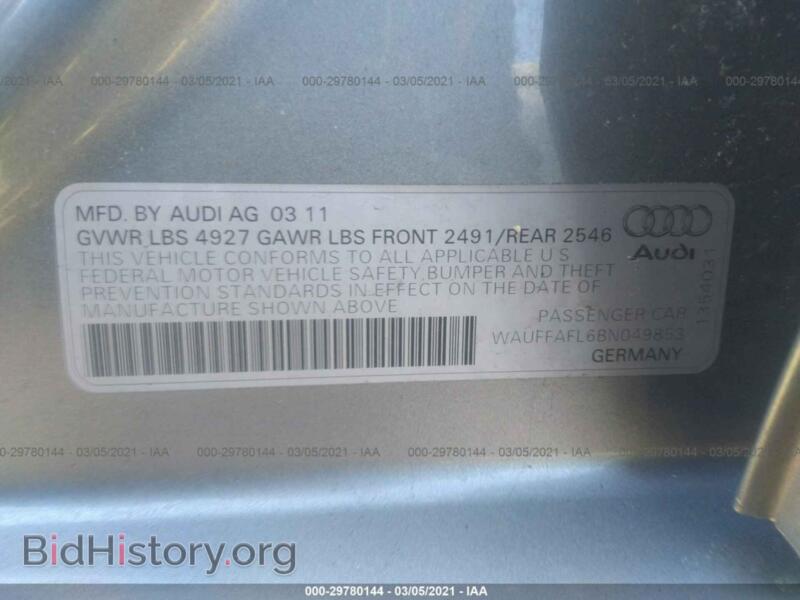 2011 Audi A4 (VIN WAUFFAFL6BN049853) — фото 9 из 11