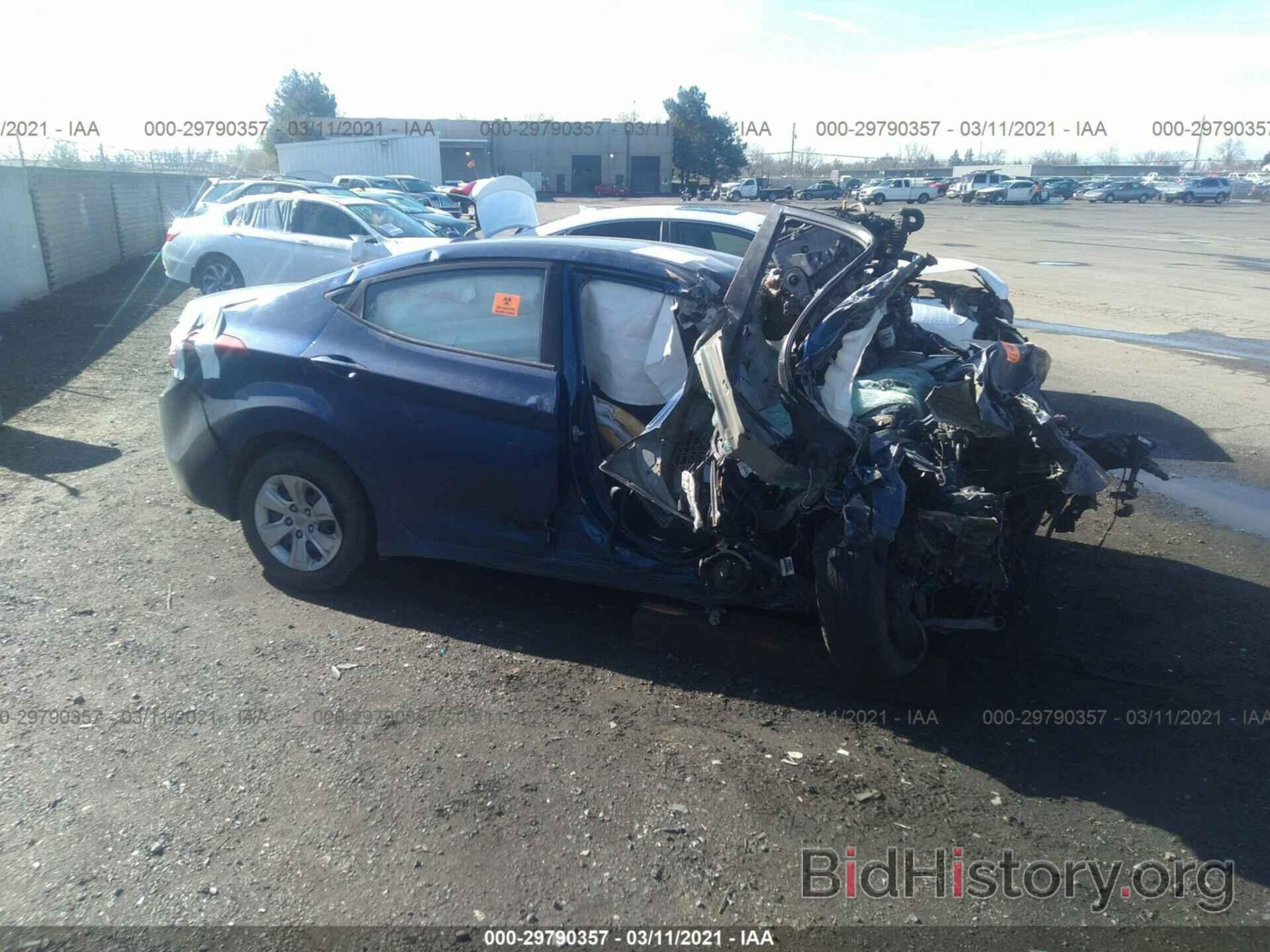 Photo 5NPDH4AE2GH739864 - HYUNDAI ELANTRA 2016