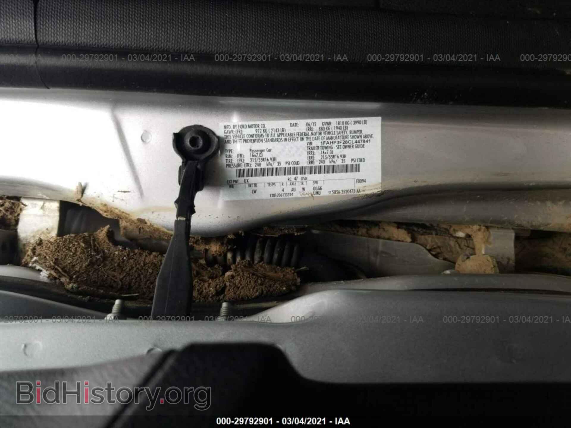 2012 FORD FOCUS - VIN: 1FAHP3F28CL447841 - Фото 9