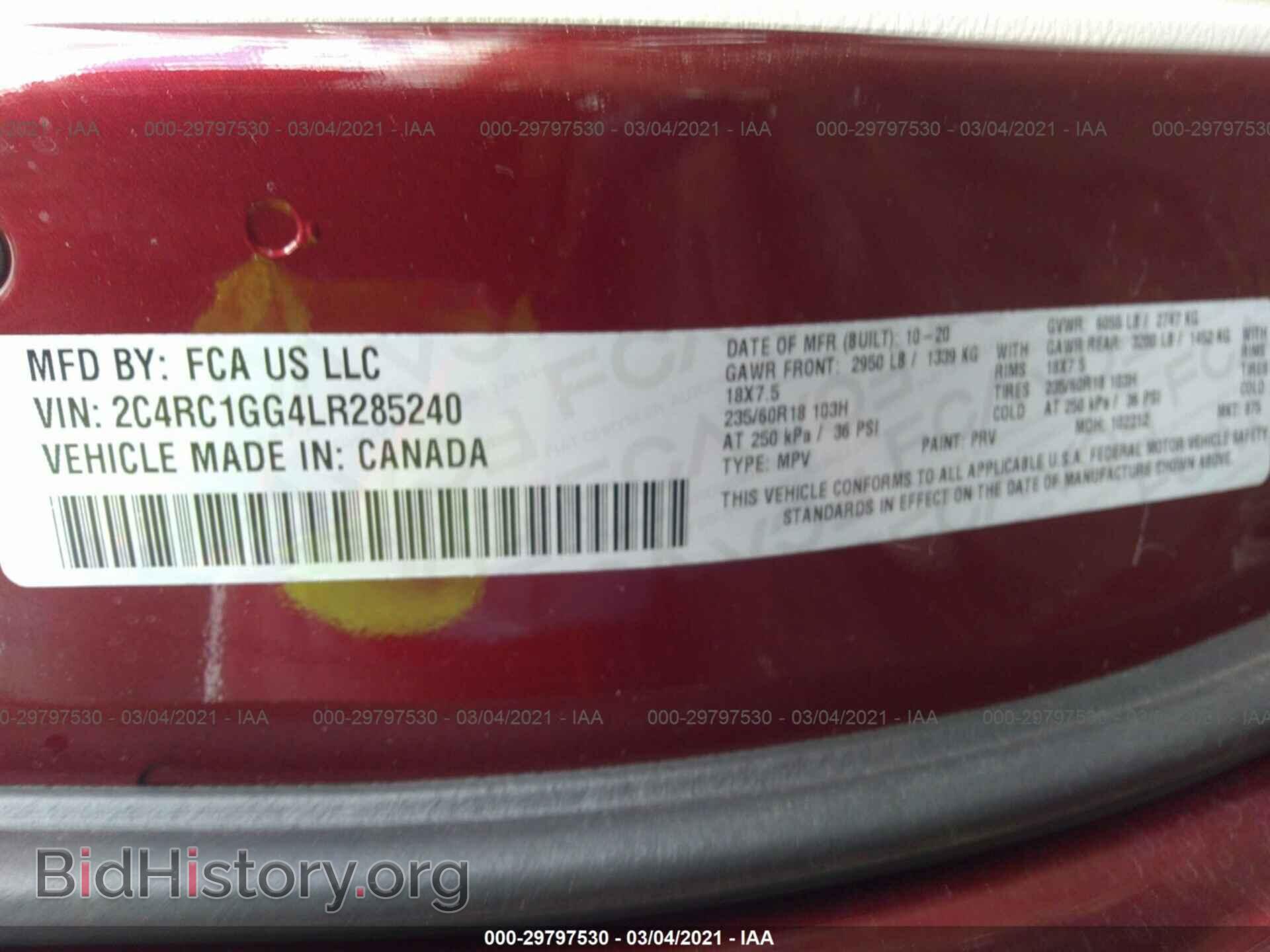 2020 CHRYSLER PACIFICA - VIN: 2C4RC1GG4LR285240 - Фото 9