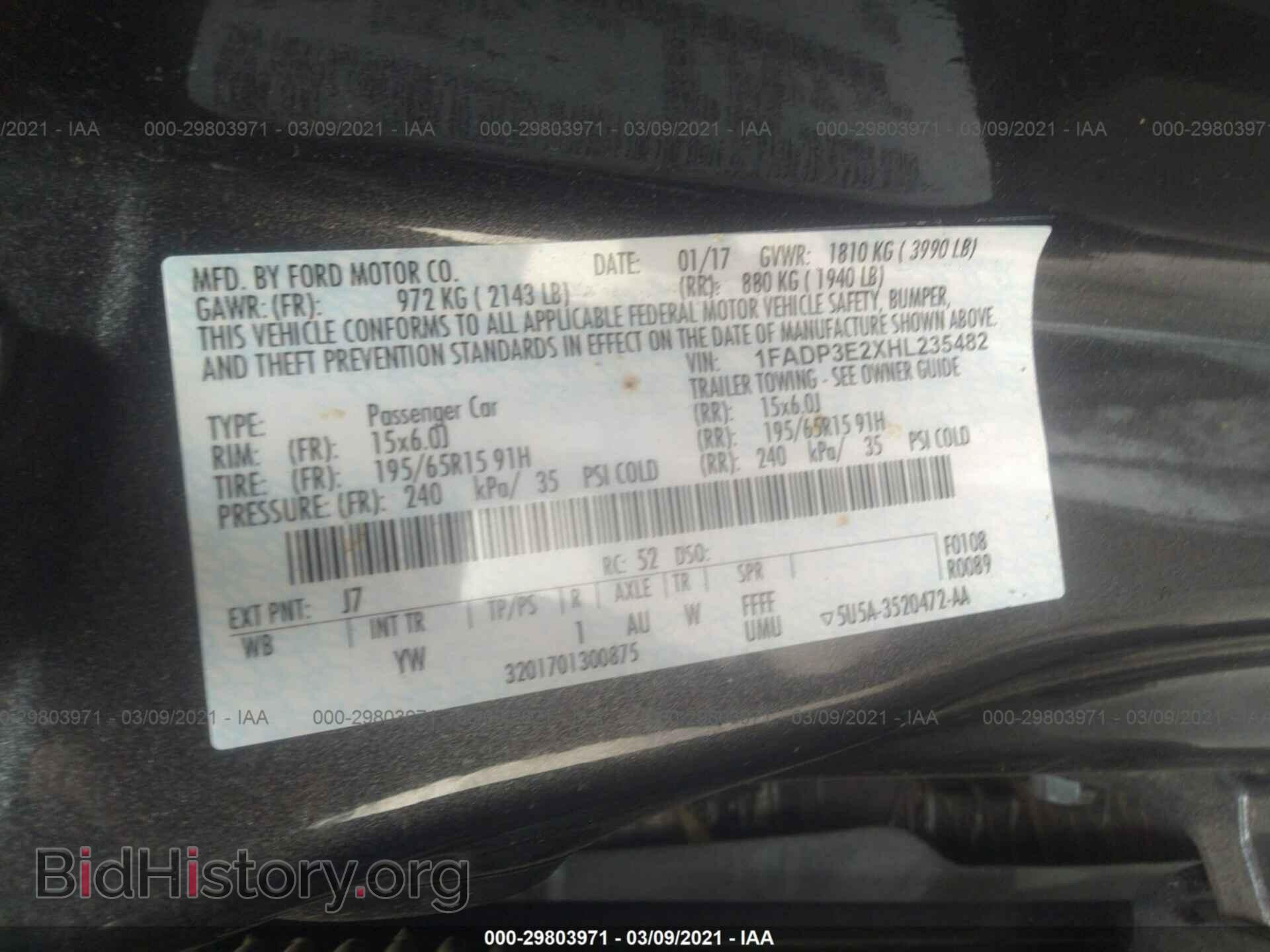 2017 FORD FOCUS - VIN: 1FADP3E2XHL235482 - Photo 9