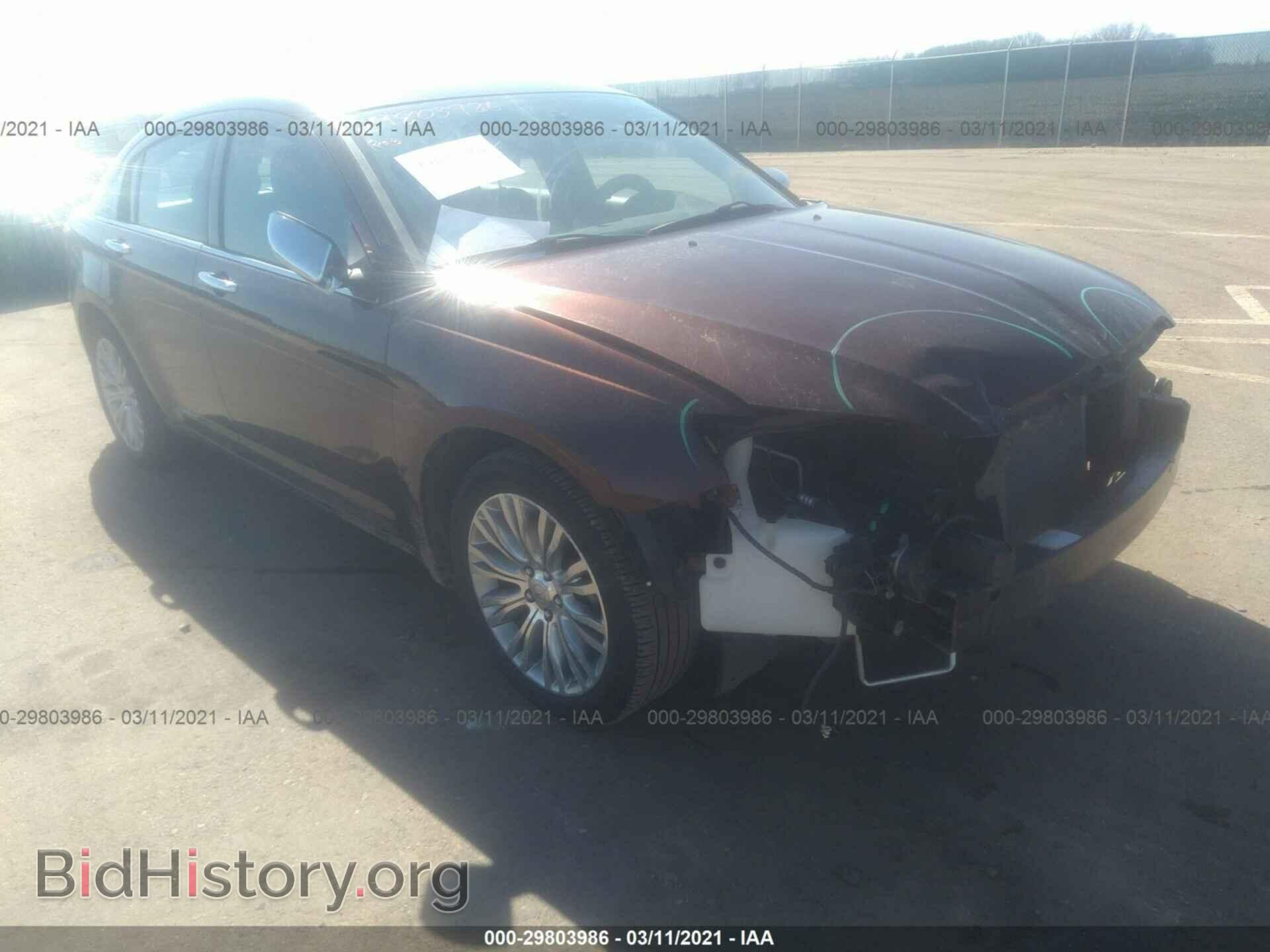Фотография 1C3CCBCBXCN304901 - CHRYSLER 200 2012