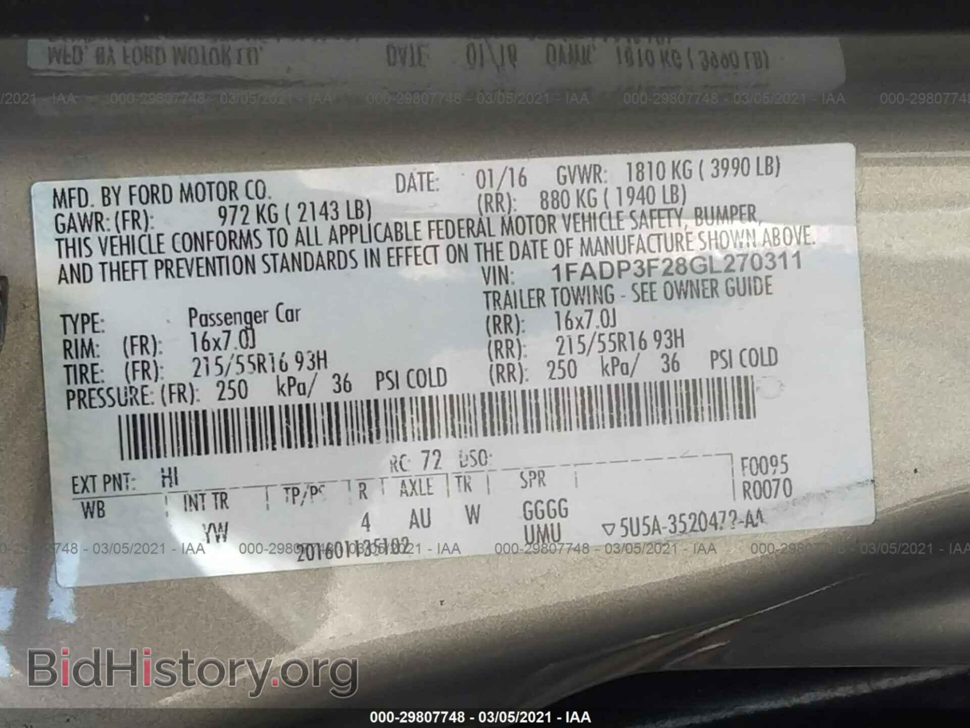 2016 FORD FOCUS - VIN: 1FADP3F28GL270311 - Photo 9