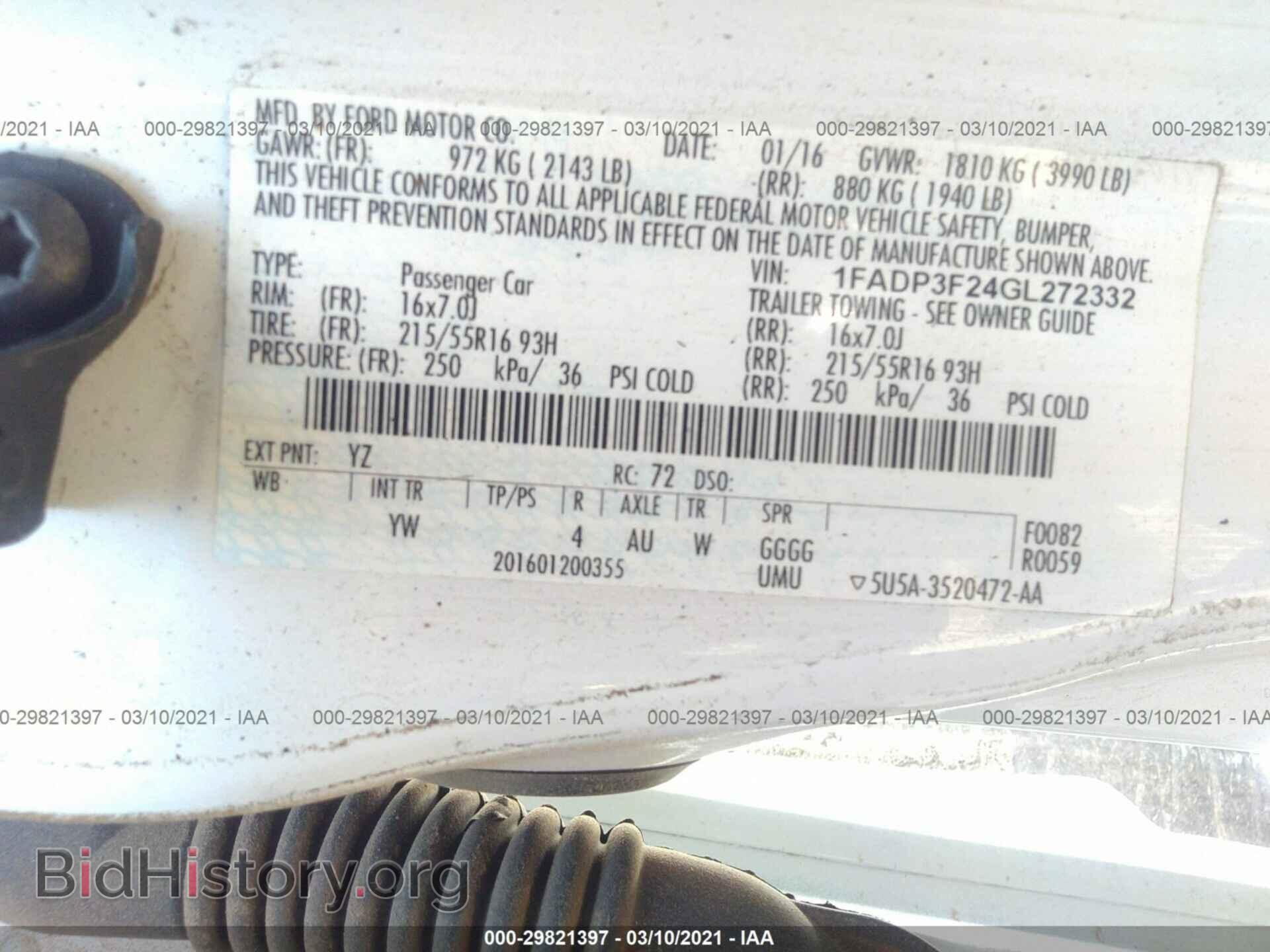 2016 FORD FOCUS - VIN: 1FADP3F24GL272332 - Photo 9