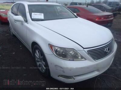 2007 Lexus LS 460, белый — VIN JTHBL46F575041920, IAAI