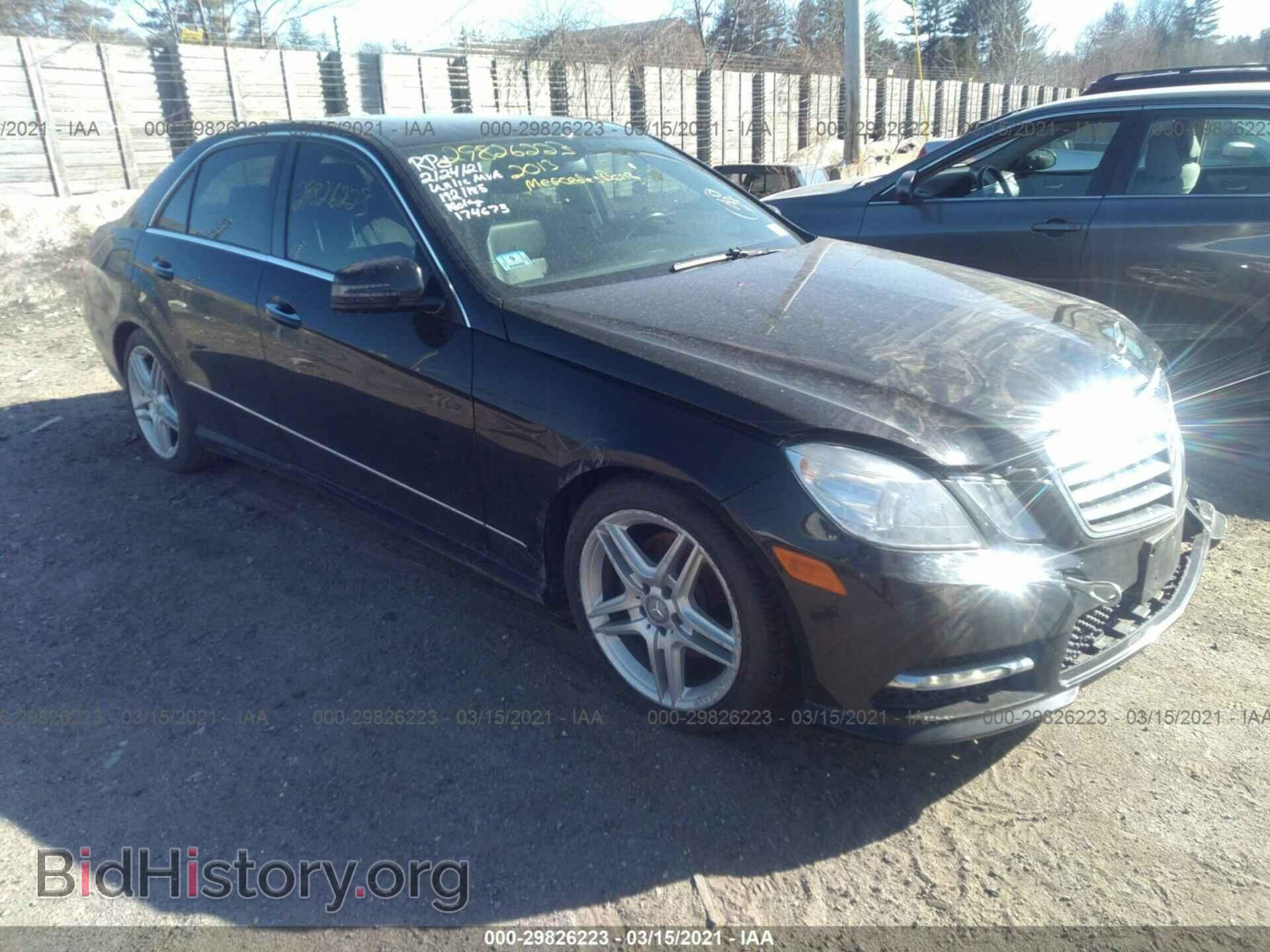 Photo WDDHF8JB9DA755752 - MERCEDES-BENZ E-CLASS 2013