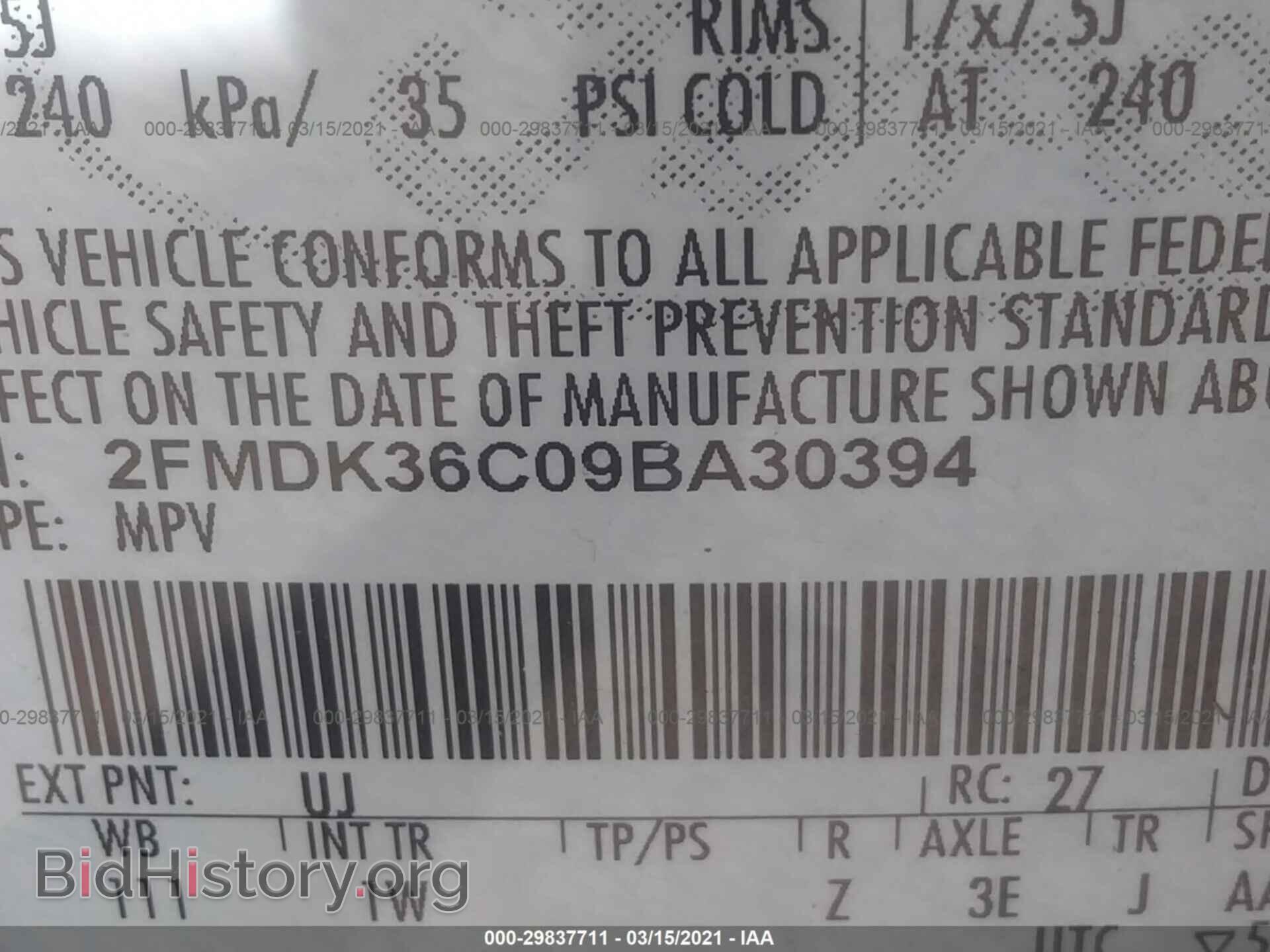 2009 FORD EDGE - VIN: 2FMDK36C09BA30394 - Photo 9