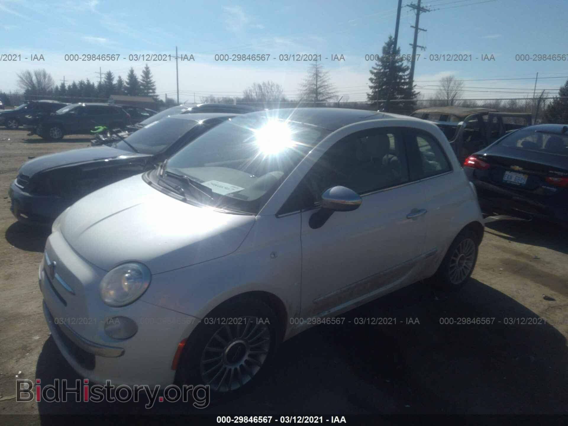 2012 FIAT 500 - VIN: 3C3CFFCR4CT118587 - Фото 2