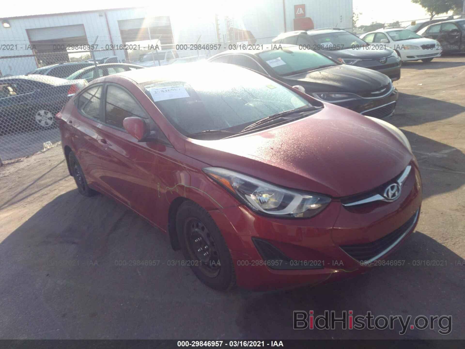 Photo KMHDH4AE5GU651215 - HYUNDAI ELANTRA 2016