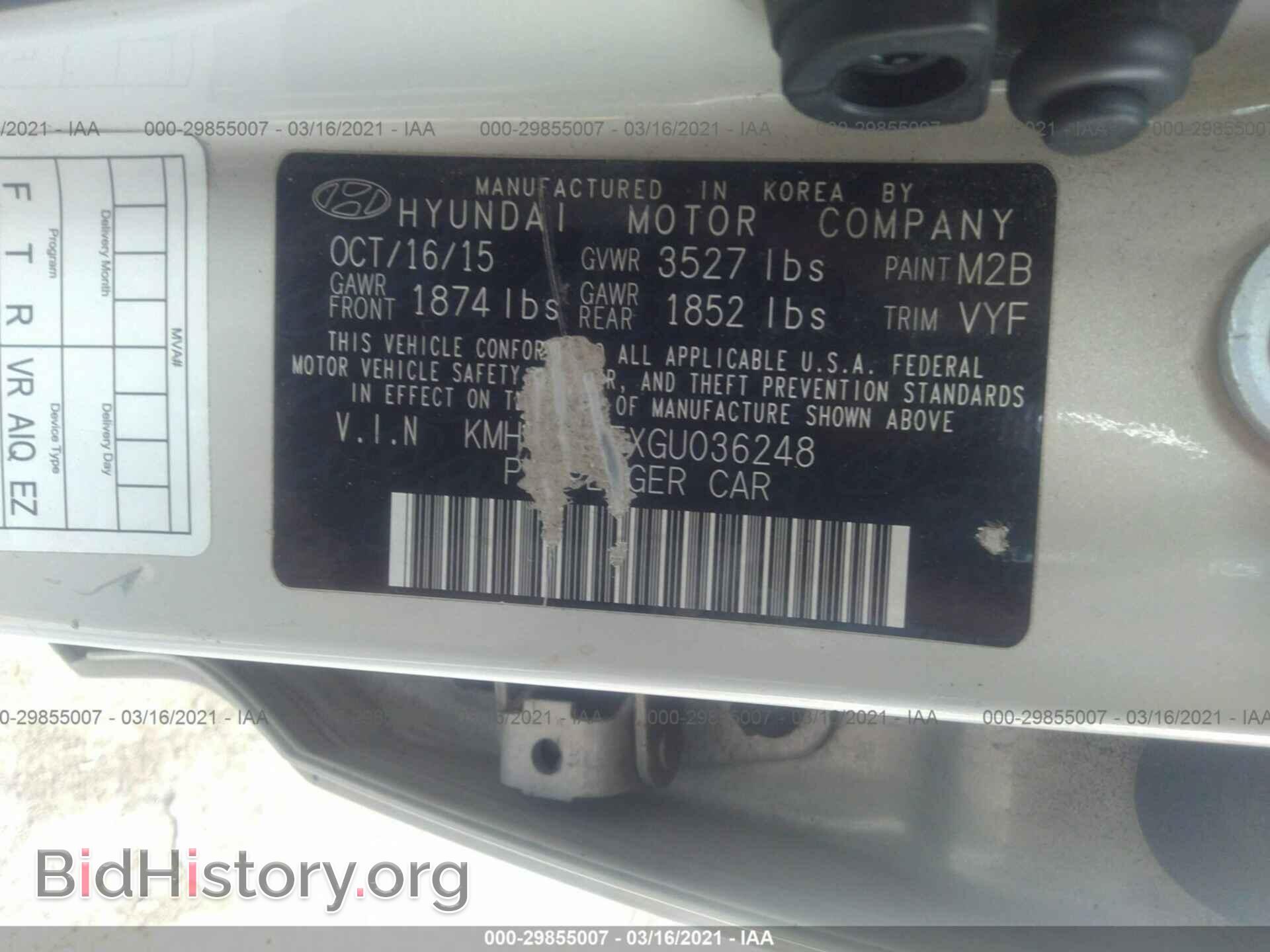 2016 HYUNDAI ACCENT - VIN: KMHCT4AEXGU036248 - Фото 9