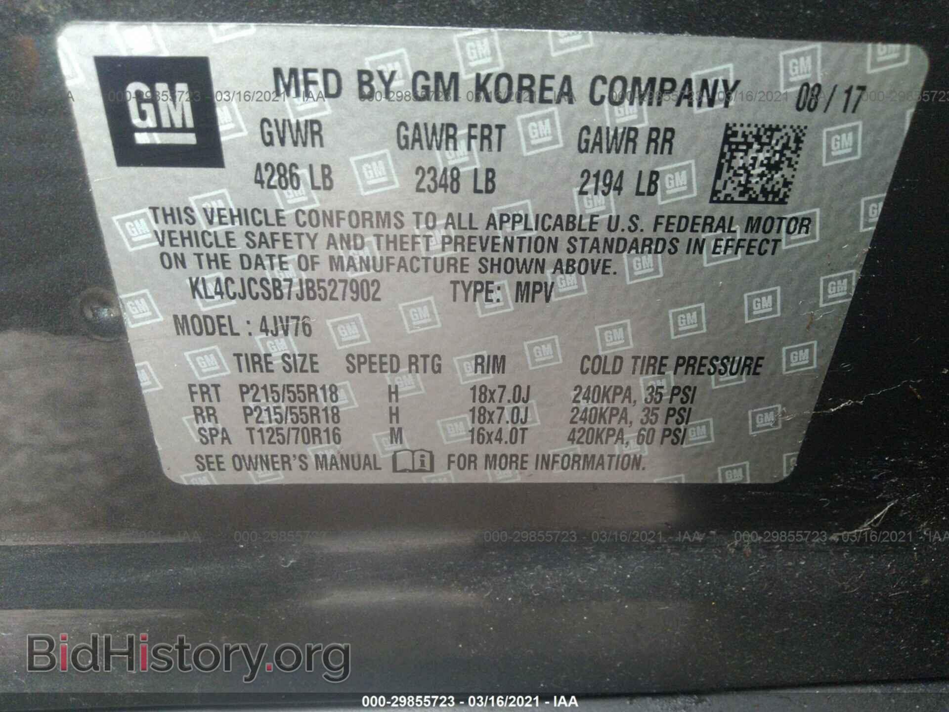 2018 BUICK ENCORE - VIN: KL4CJCSB7JB527902 - Photo 9