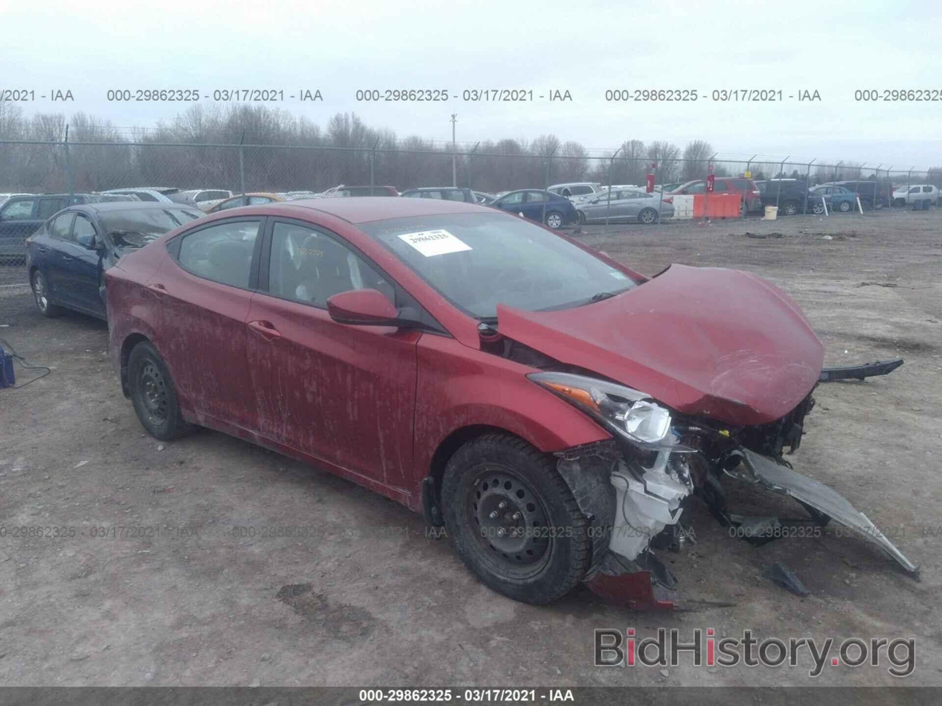 Photo 5NPDH4AE4GH758660 - HYUNDAI ELANTRA 2016