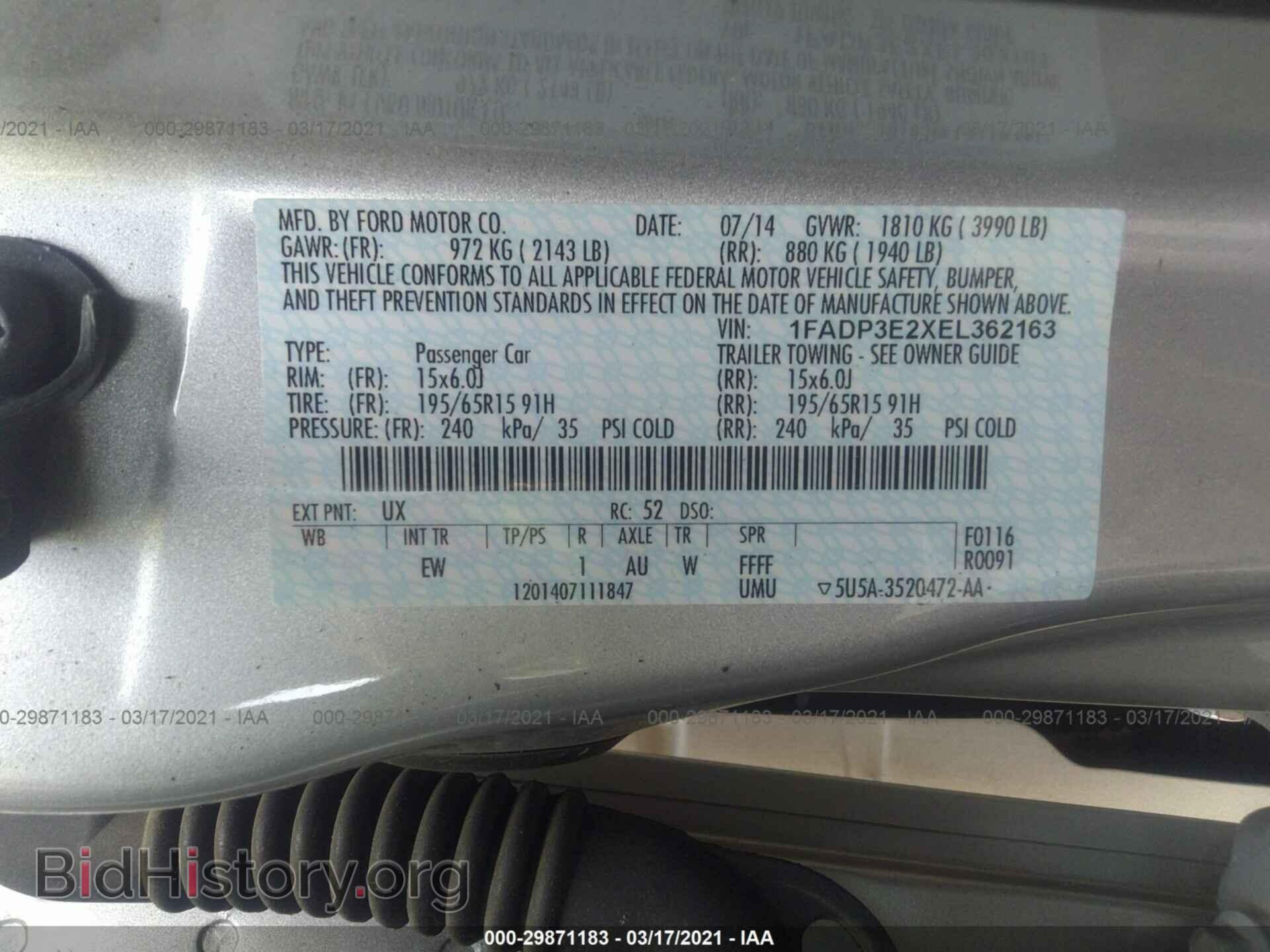 2014 FORD FOCUS - VIN: 1FADP3E2XEL362163 - Photo 9