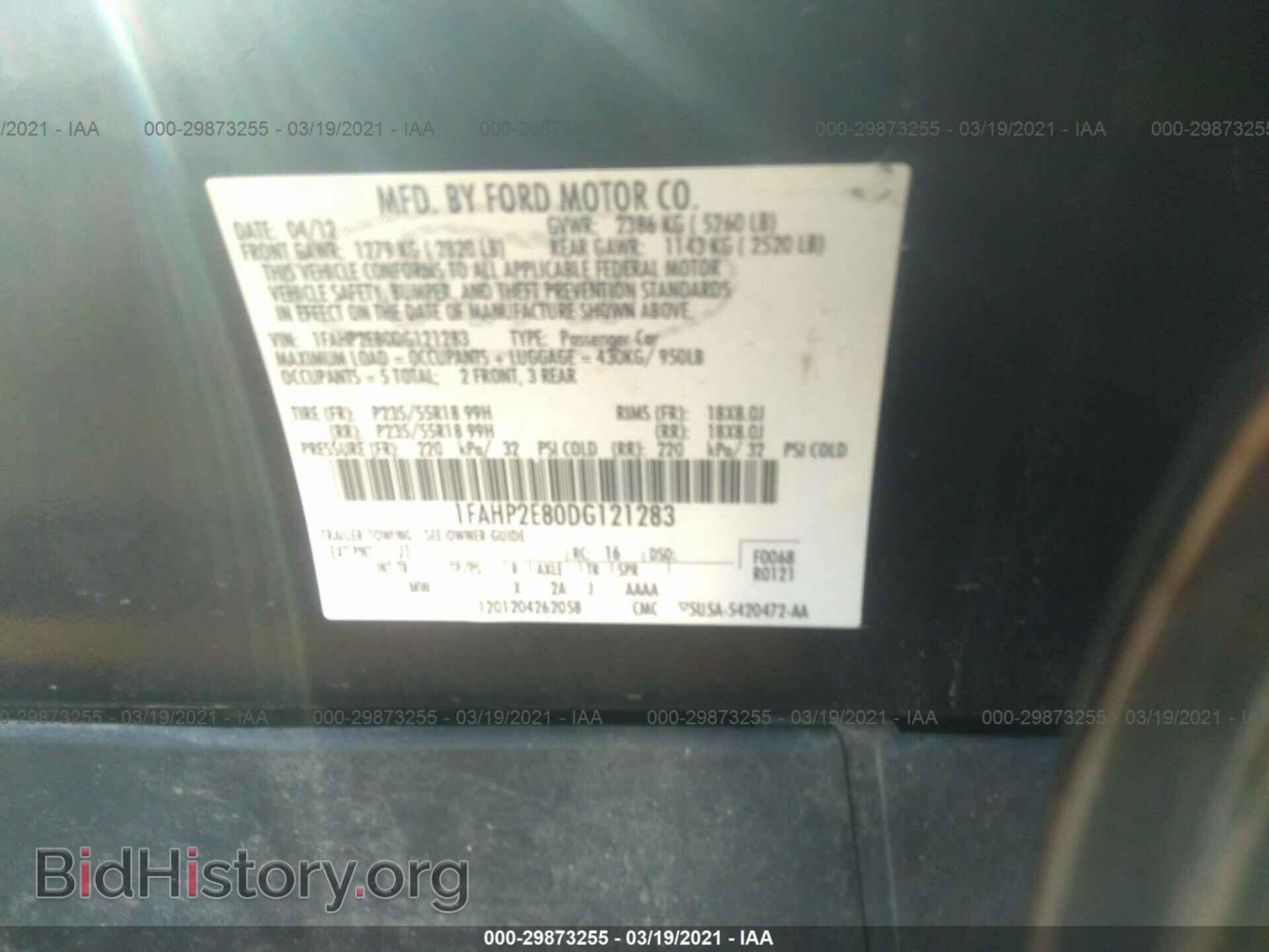 2013 FORD TAURUS - VIN: 1FAHP2E80DG121283 - Photo 9