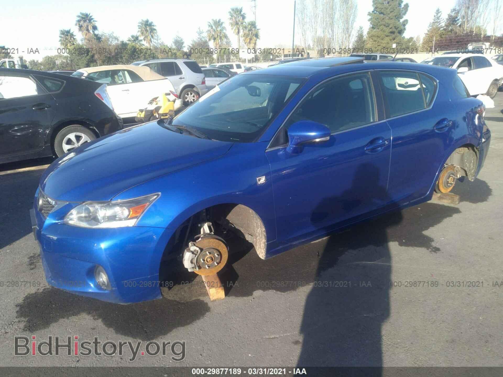 2012 LEXUS CT 200H - VIN: JTHKD5BH1C2109233 - Фото 2