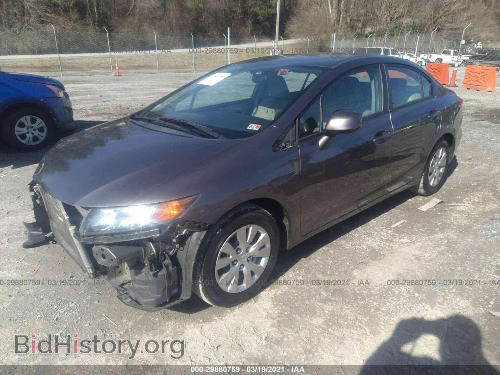 2012 HONDA CIVIC SDN - VIN: 19XFB2F55CE385683 - Фото 2