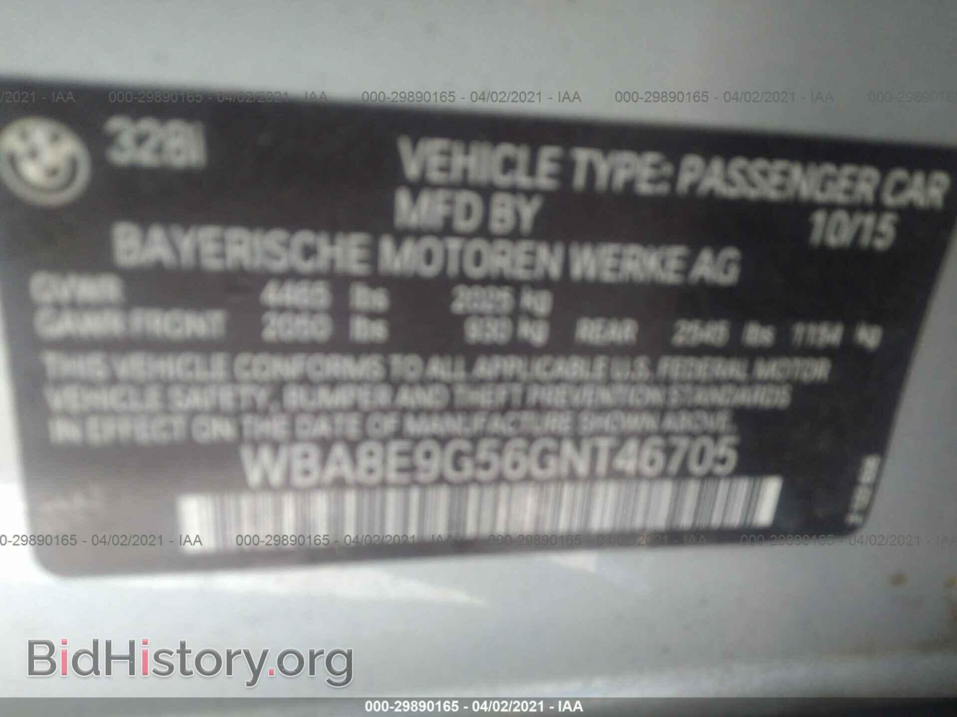 2016 BMW 3 SERIES - VIN: WBA8E9G56GNT46705 - Фото 9