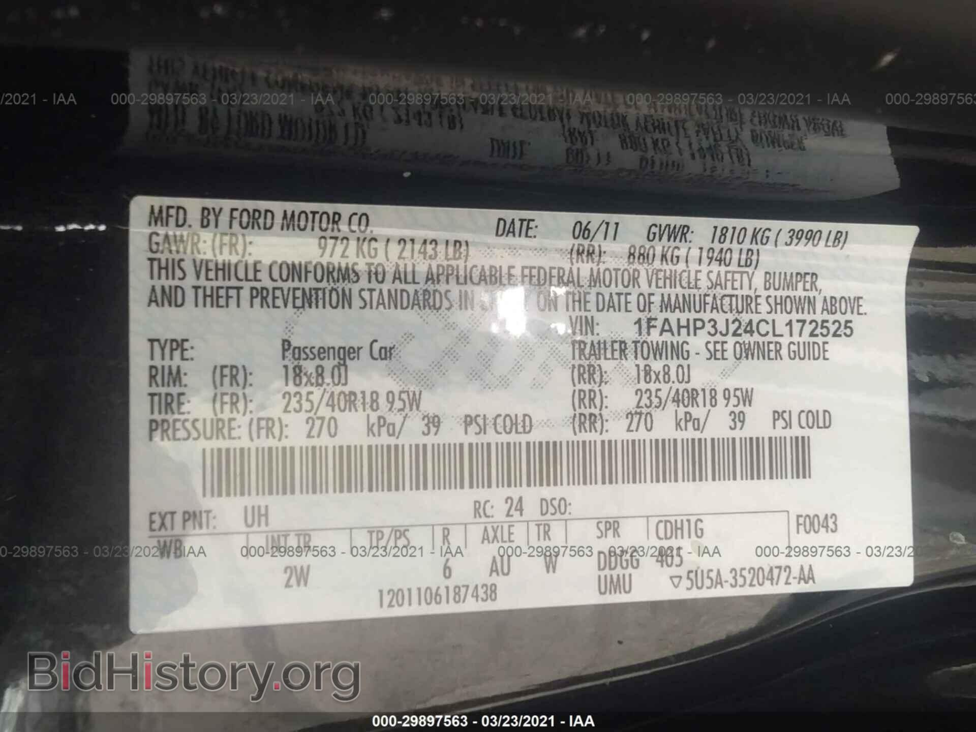 2012 FORD FOCUS - VIN: 1FAHP3J24CL172525 - Фото 9