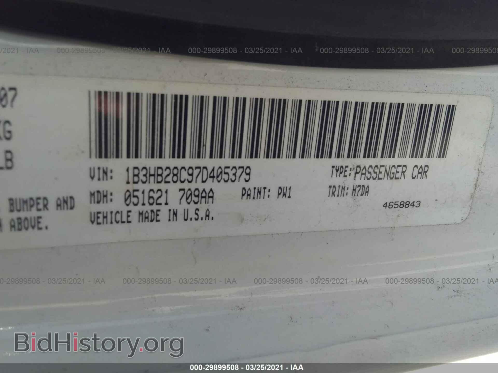 2007 DODGE CALIBER - VIN: 1B3HB28C97D405379 - Фото 9