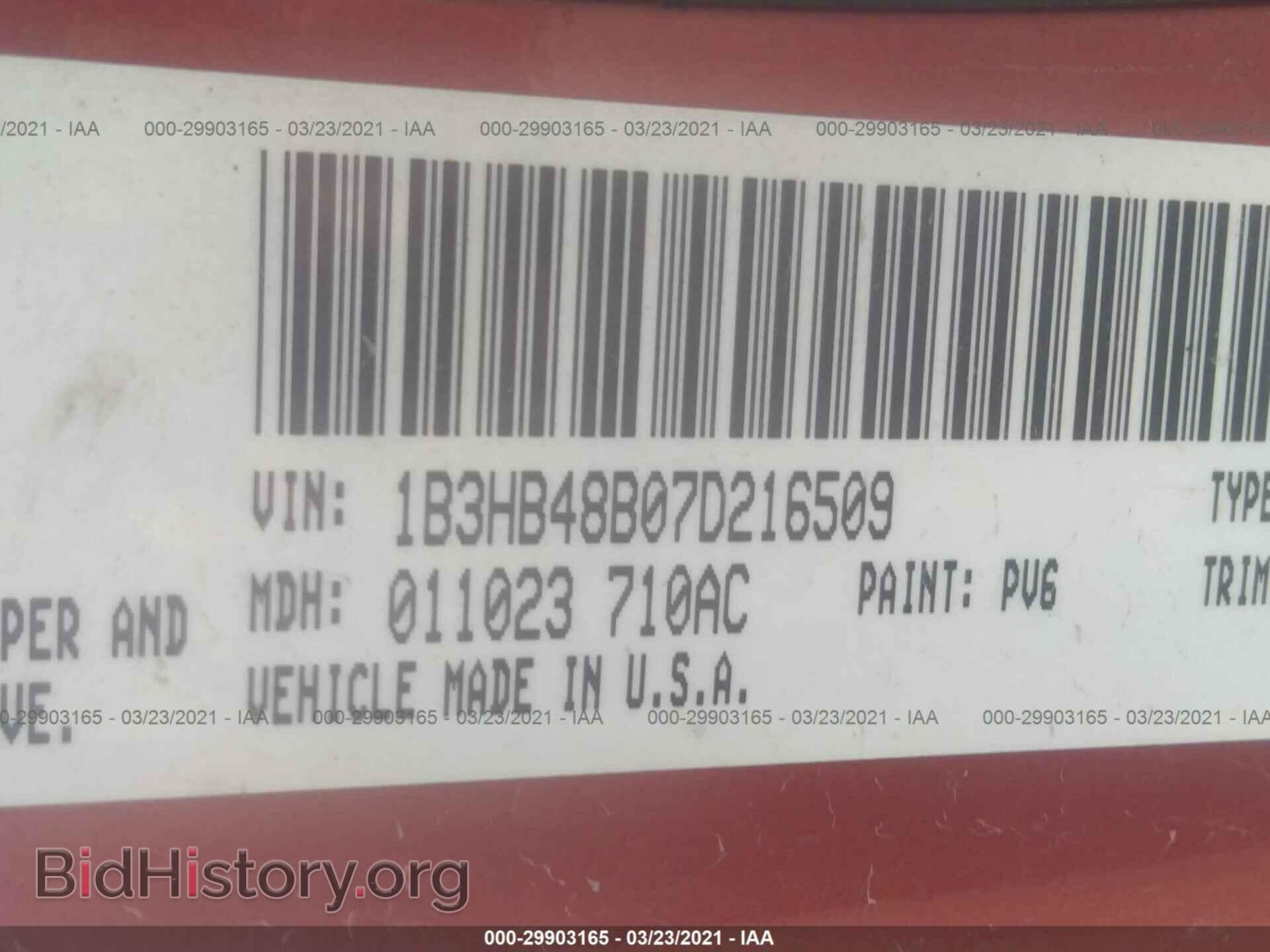 2007 DODGE CALIBER - VIN: 1B3HB48B07D216509 - Фото 9