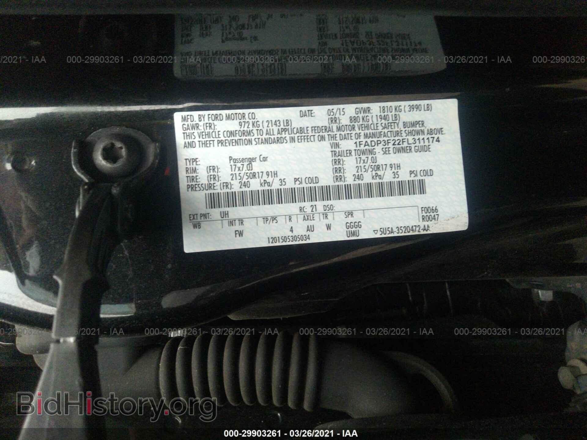 2015 FORD FOCUS - VIN: 1FADP3F22FL311174 - Photo 9