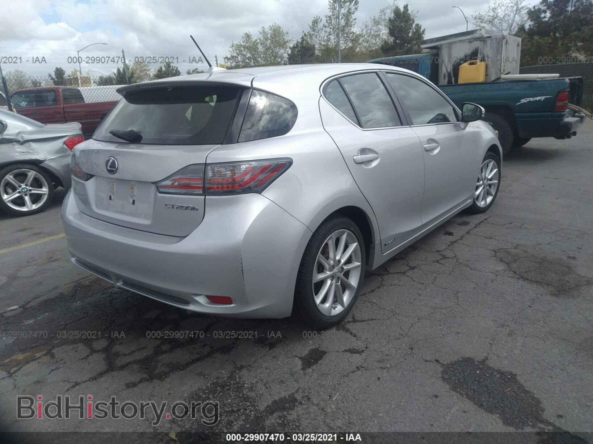 2012 LEXUS CT 200H - VIN: JTHKD5BH7C2102609 - Photo 4