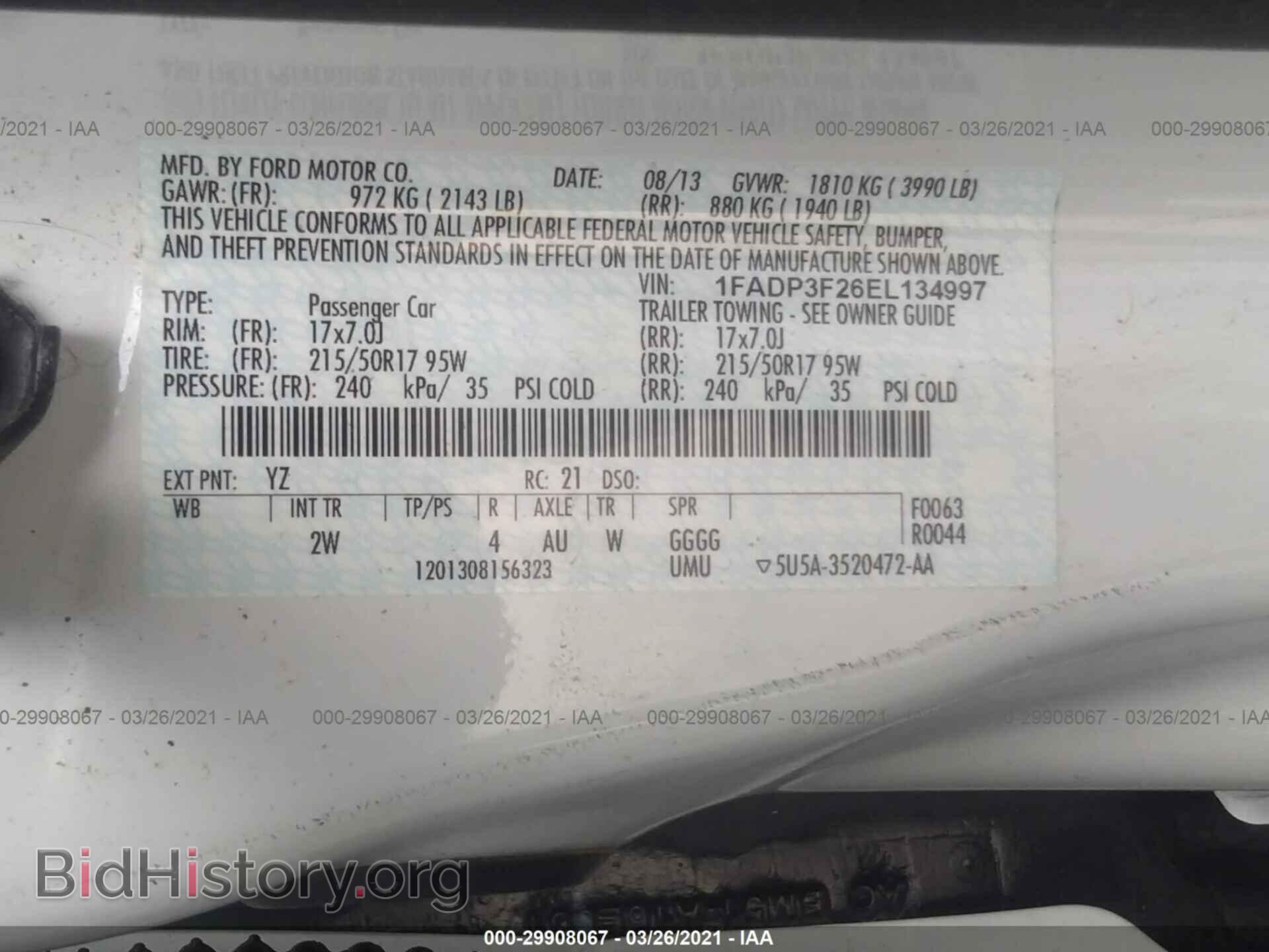 2014 FORD FOCUS - VIN: 1FADP3F26EL134997 - Photo 9