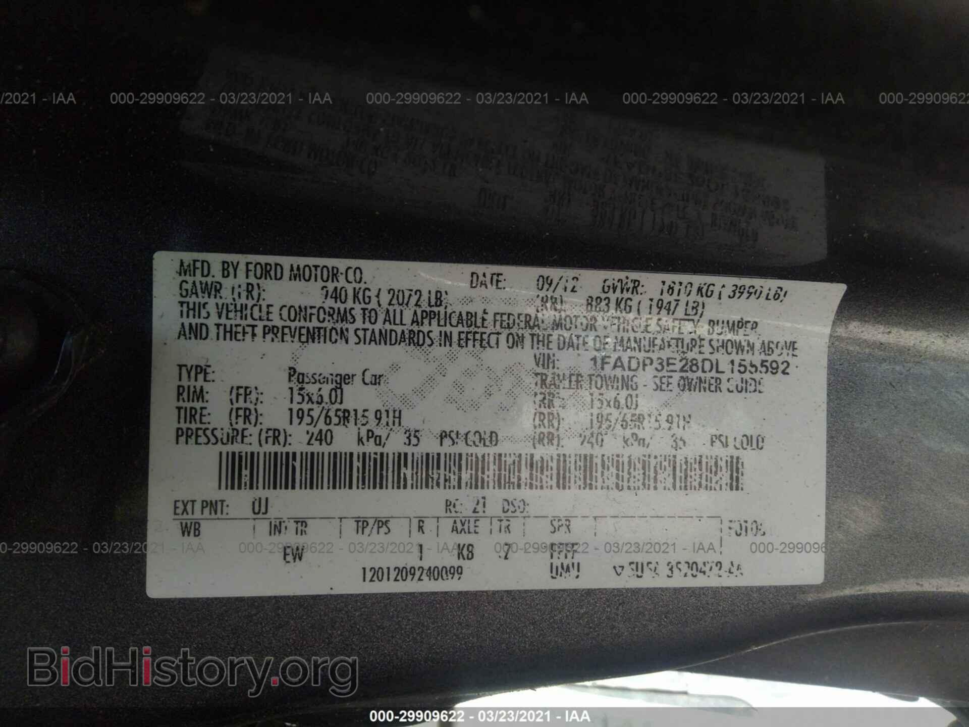 2013 FORD FOCUS - VIN: 1FADP3E28DL155592 - Photo 9