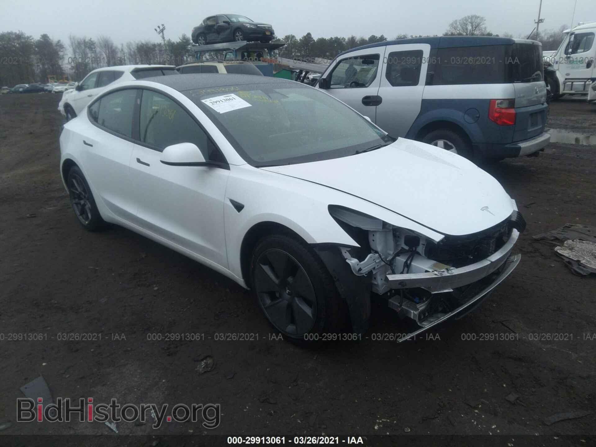 Photo 5YJ3E1EB8MF855485 - TESLA MODEL 3 2021
