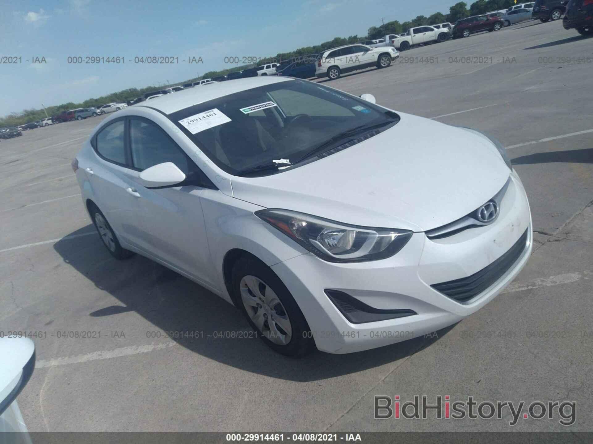 Photo 5NPDH4AE9GH752224 - HYUNDAI ELANTRA 2016