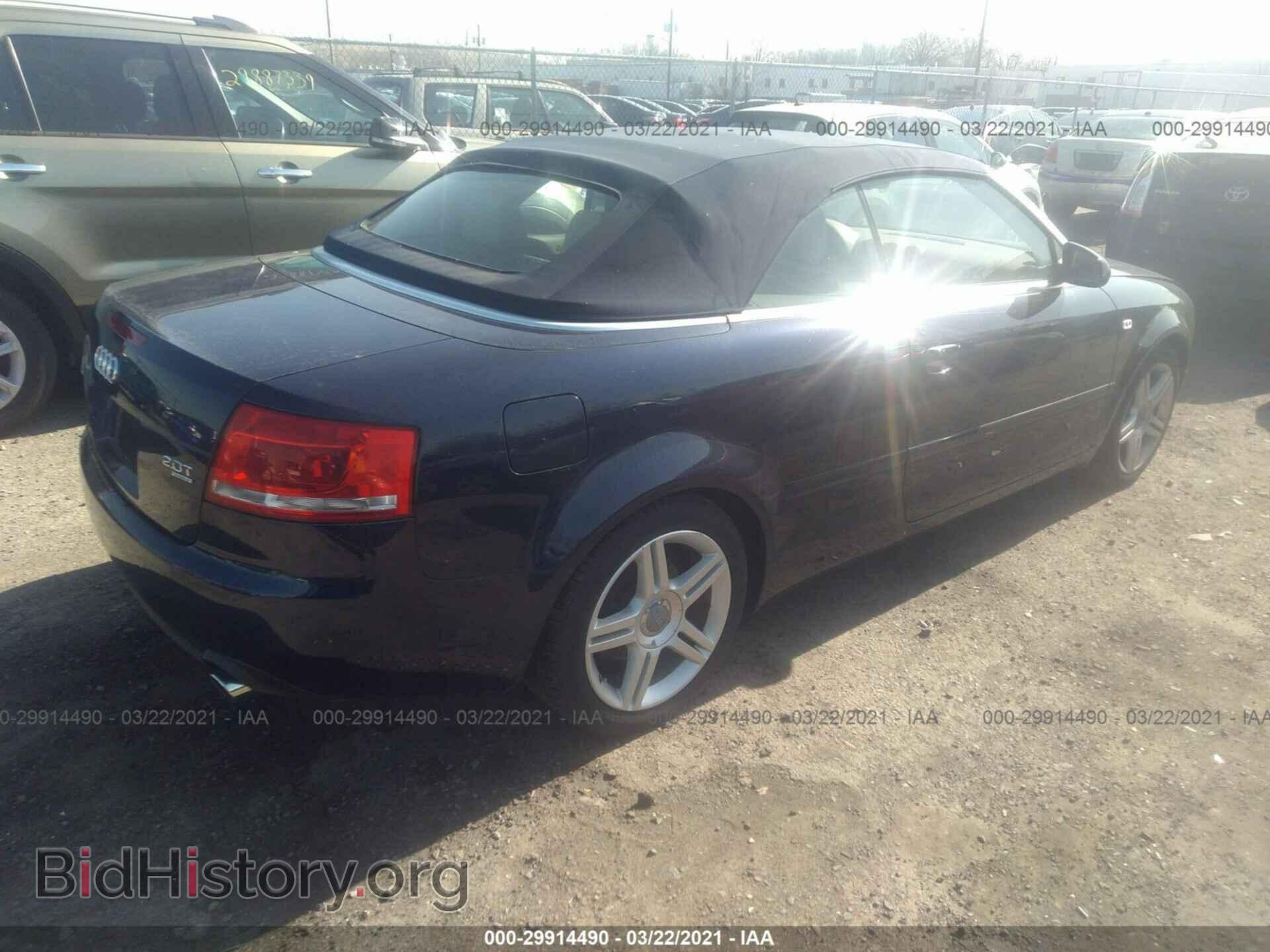 2007 AUDI A4 - VIN: WAUDF48H67K037597 - Photo 4